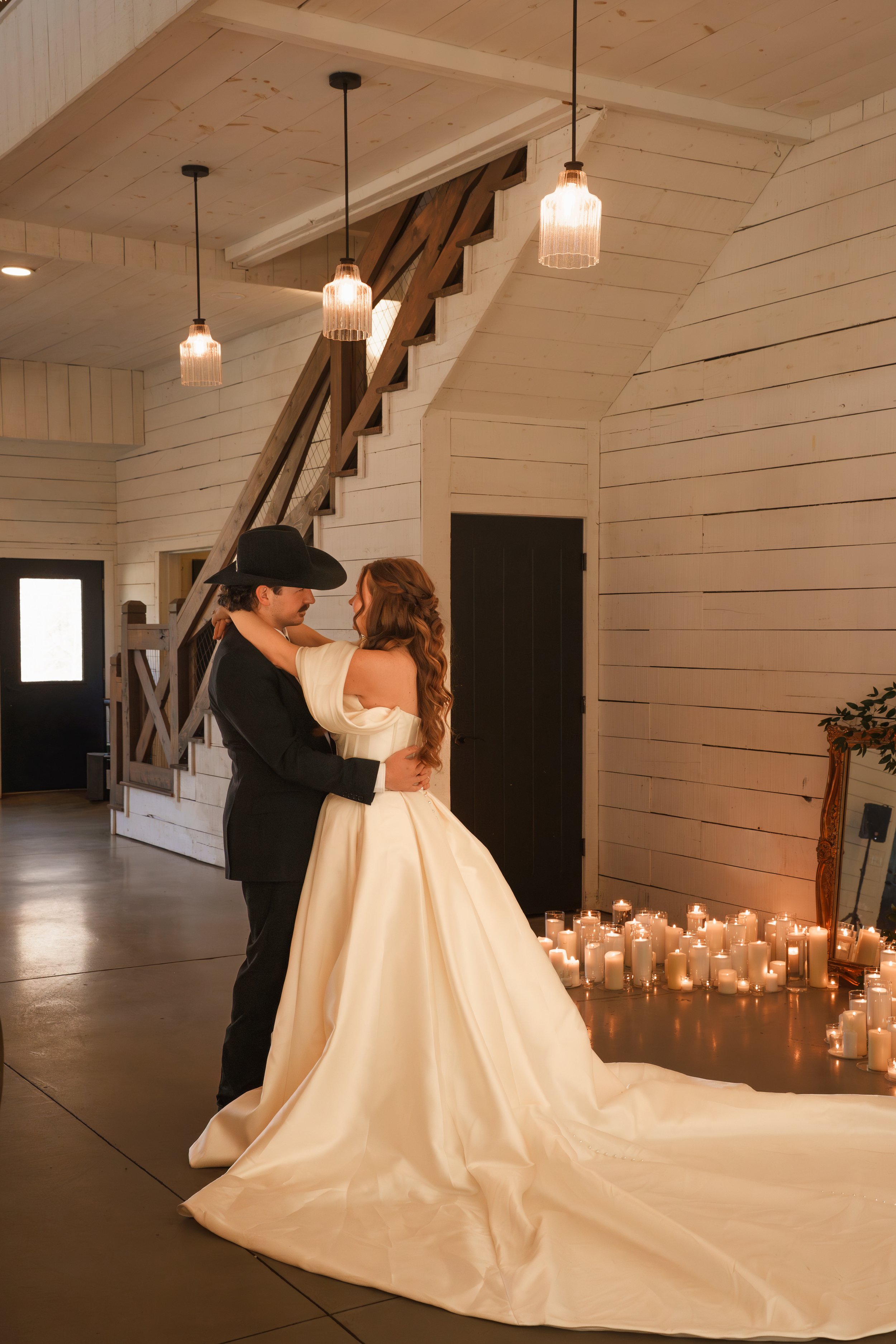 Bride and Groom slow dancing