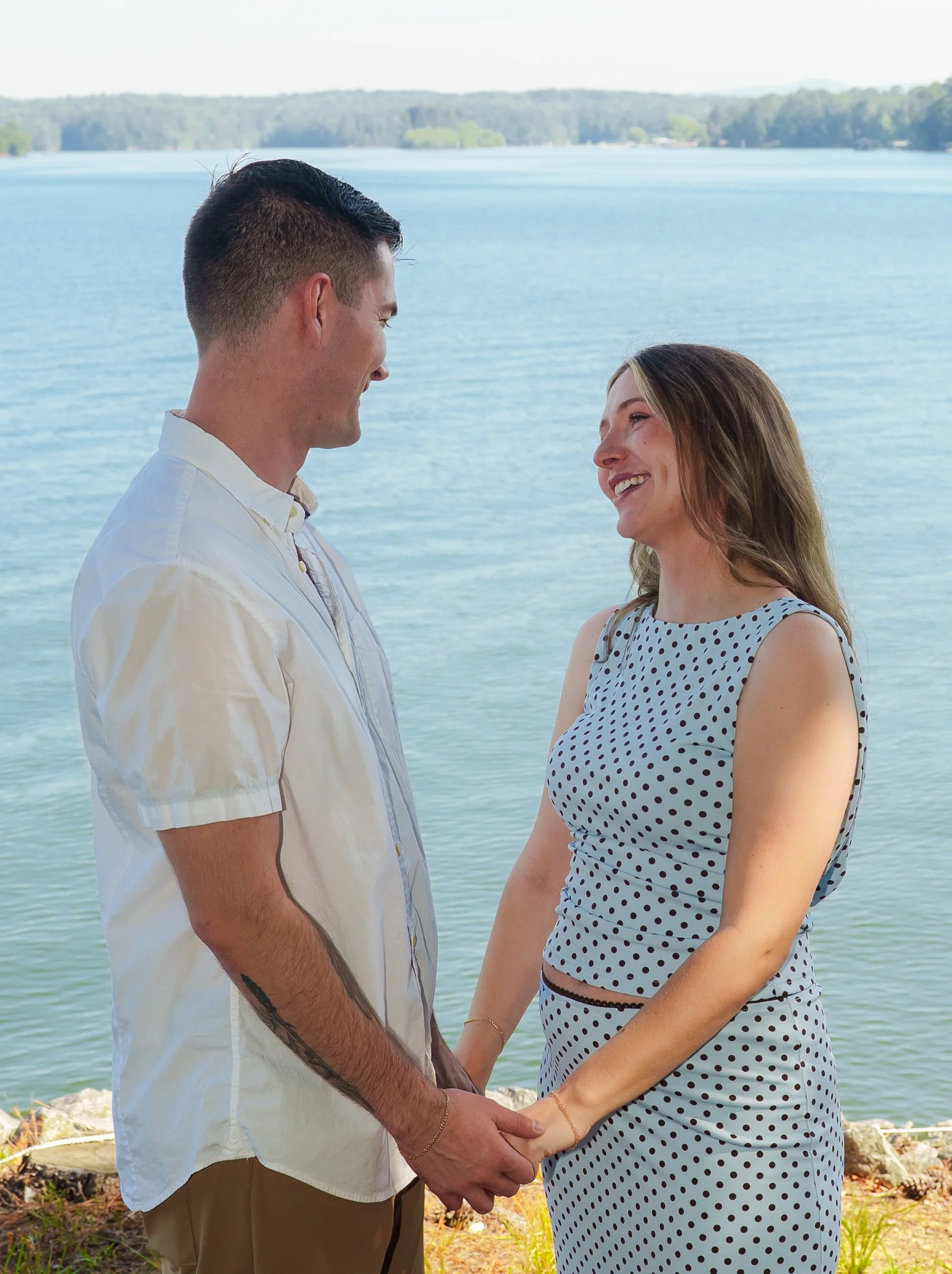 post proposal at Lake Allatoona, photo by Maggie O'Neill proposal photographer