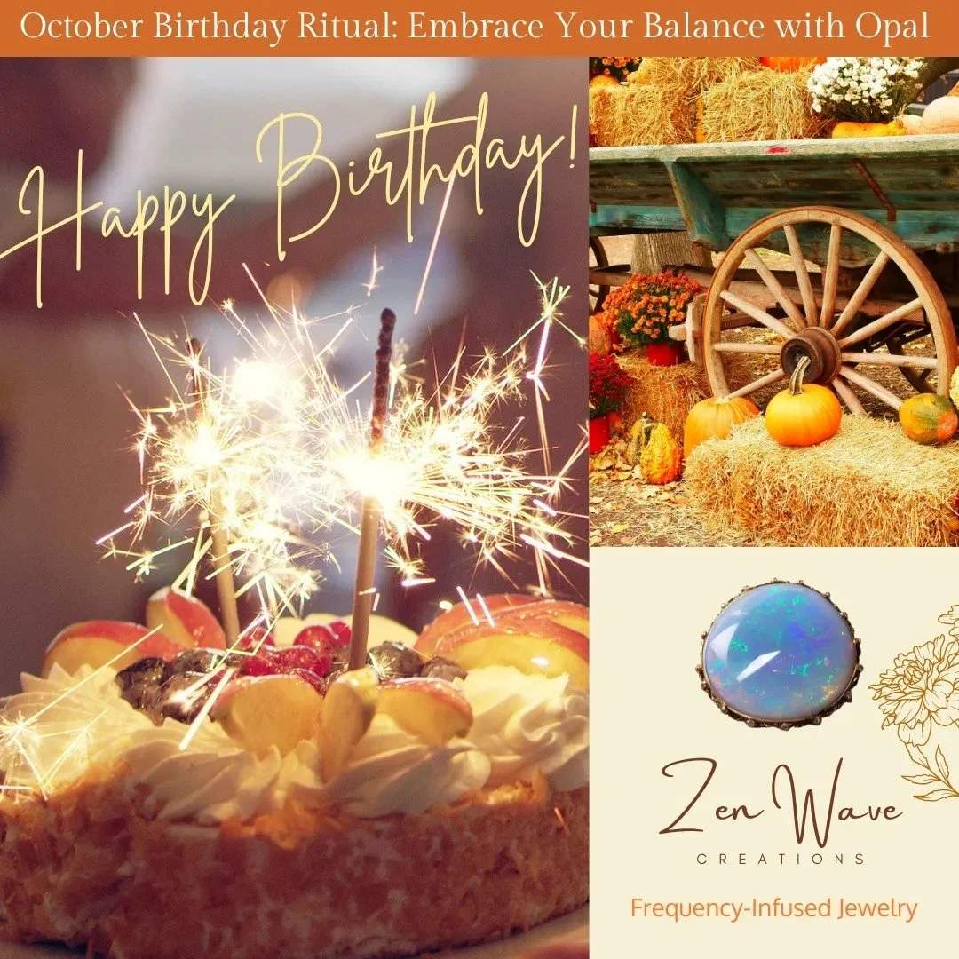 October Birthday Ritual: Embrace Your Balance with Opal 🌟💫 
Opal is known for its ability to balance emotions and enhance creativity. It&rsquo;s a stone that encourages inspiration, spontaneity, and emotional harmony. For October-born, opal provide