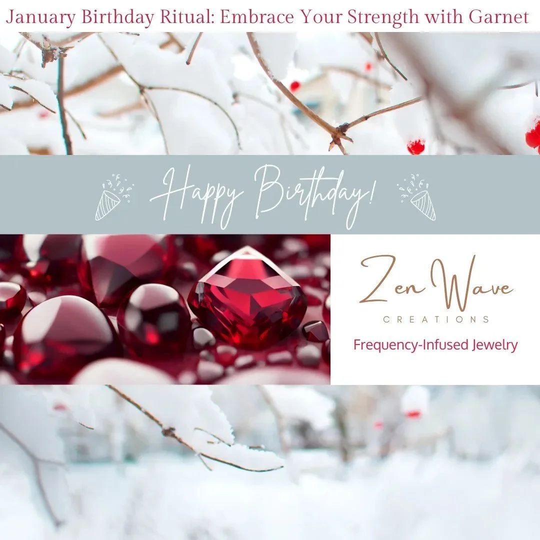 January Birthday Ritual: Embrace Your Strength with Garnet 🔴✨

Garnet is a stone of vitality, energy, and protection. It is known to enhance courage and help with grounding and self-confidence. For those born in January, garnet encourages you to ste