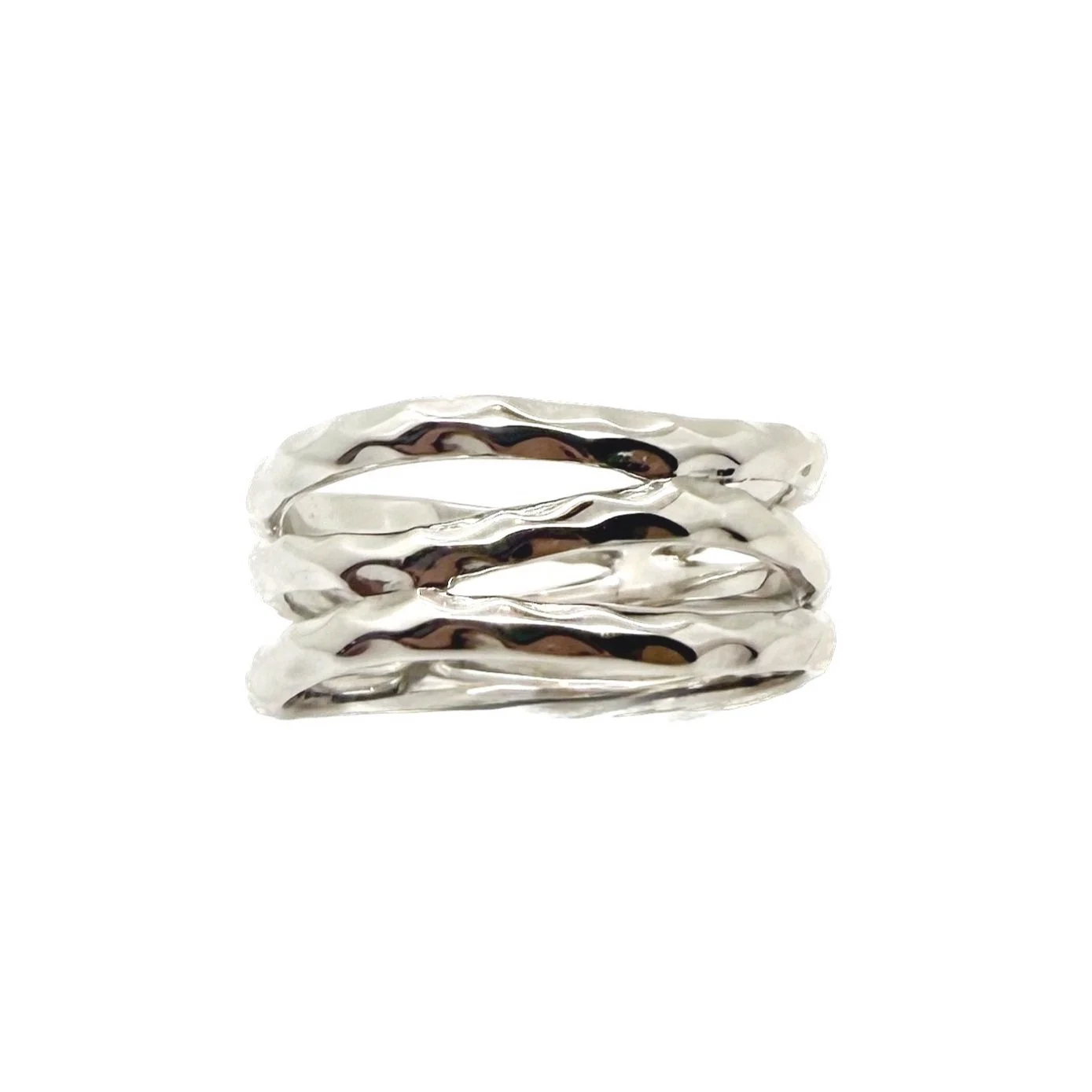 Free Spirit Sterling Wave Hammered Band - Frequency Jewelry