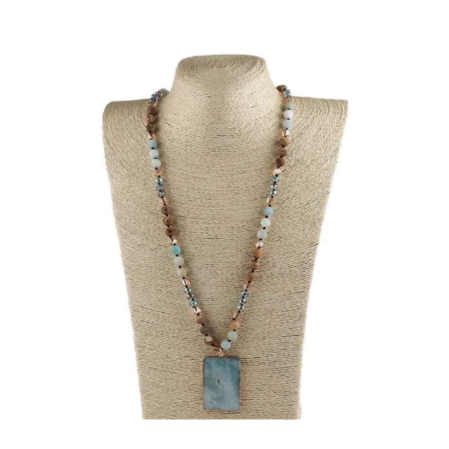 amazonite-beaded-necklace-grounding-jewelry