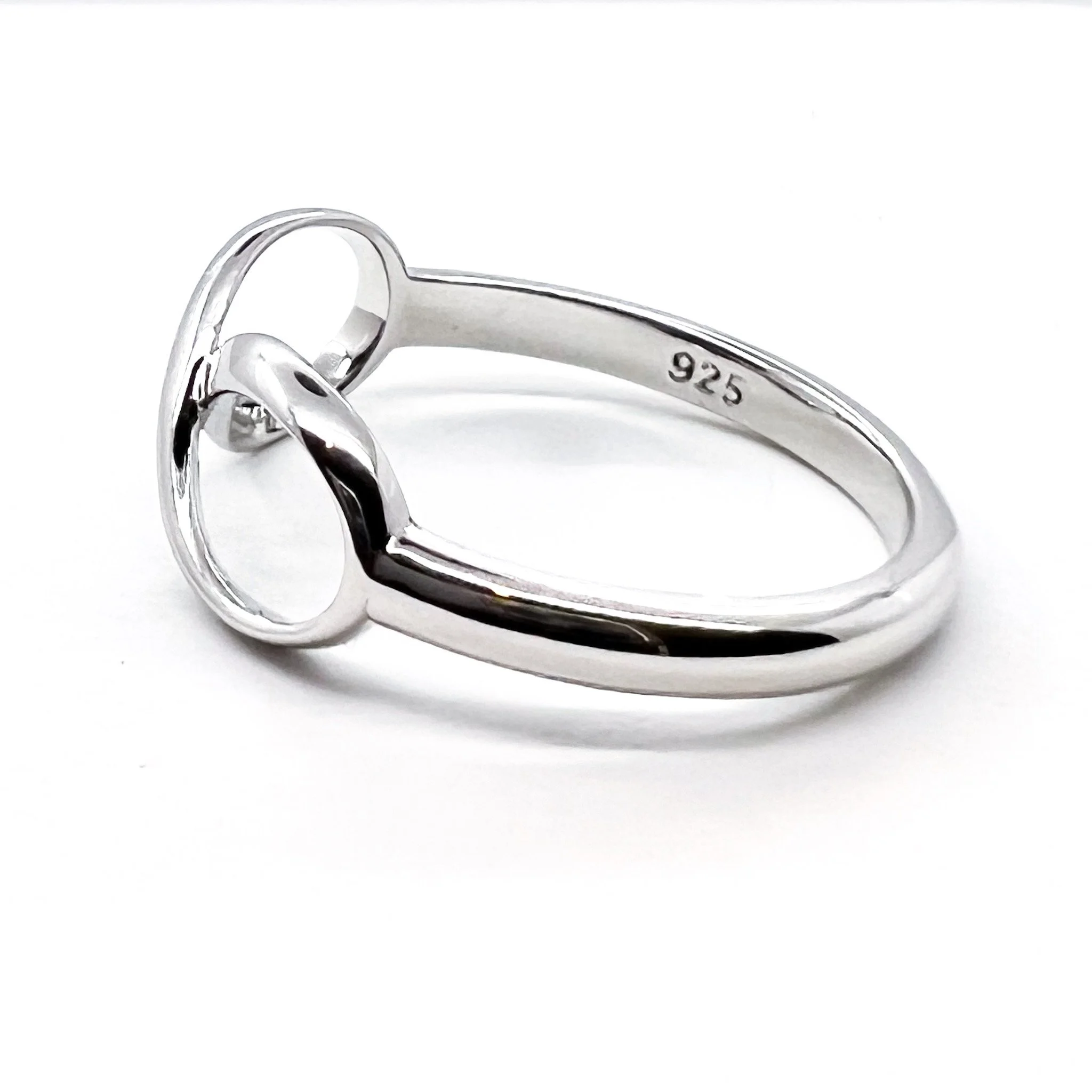 Sterling Silver Infinity Ring Side View