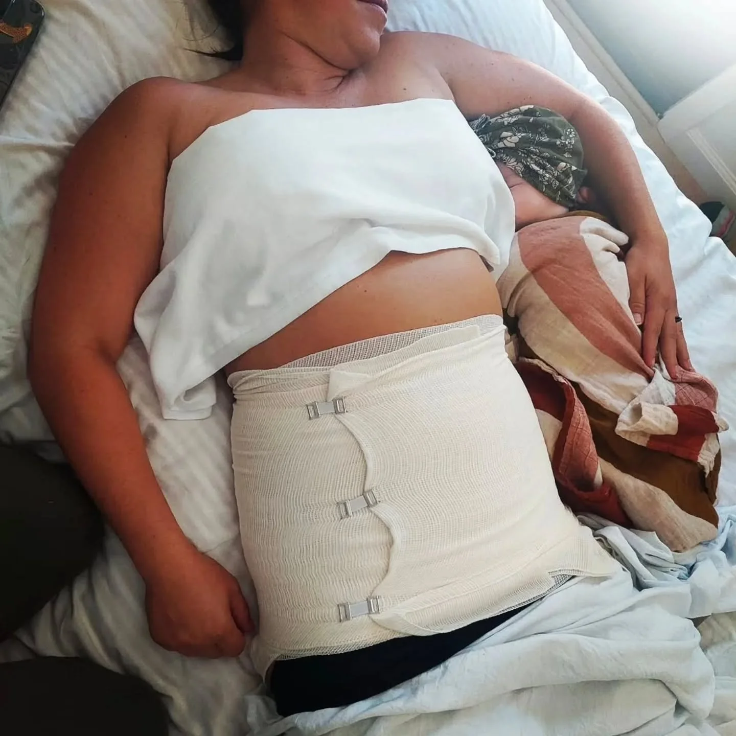 Postpartum Belly Binding 

It's not about looks, its not about sculpting.
It IS about healing and structural support. 
It IS a reminder to slow down and move with caution. 
It IS physical, emotional, and spiritual support and protection. 
How you car