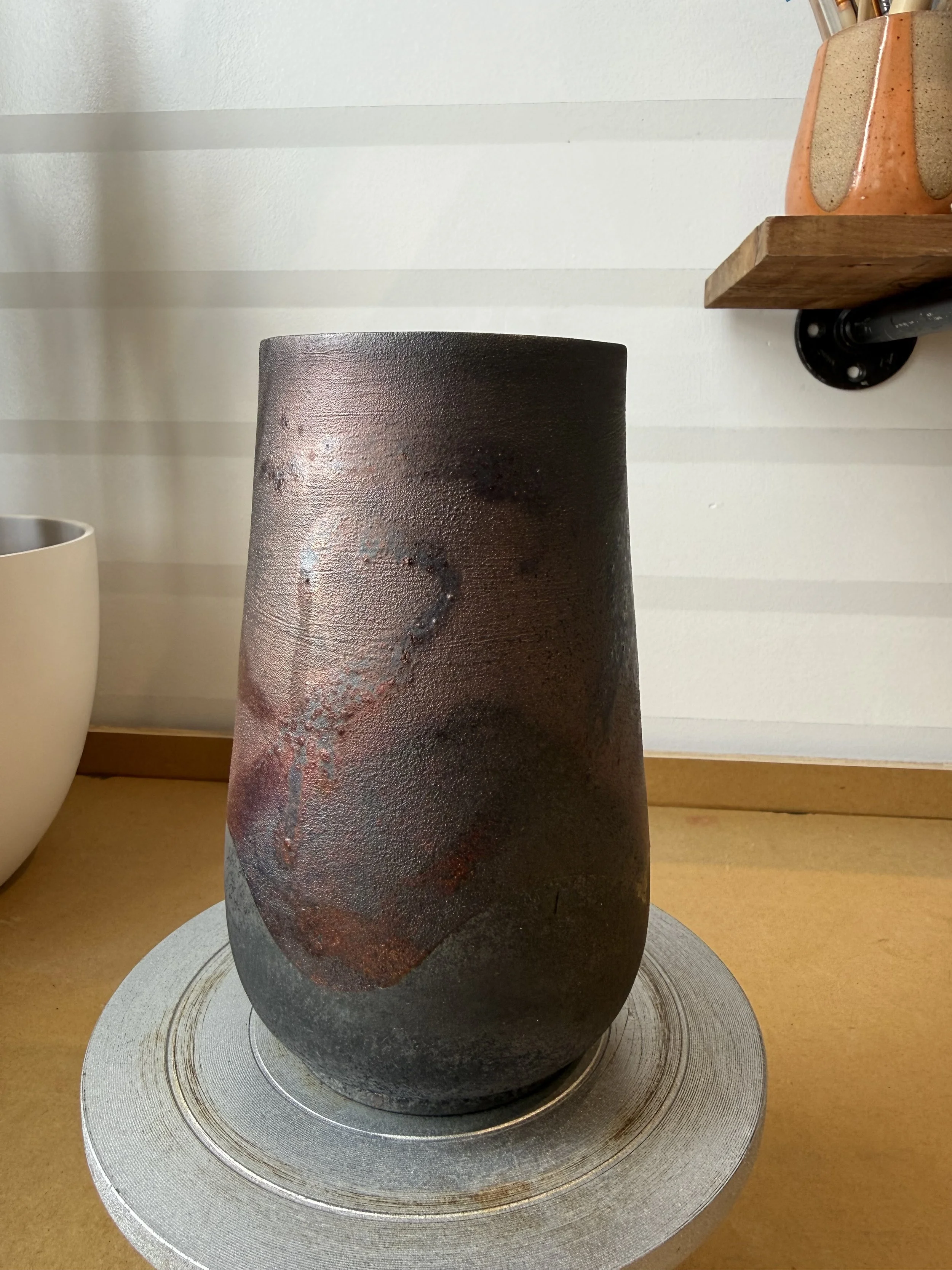 Raku Vase - (1)