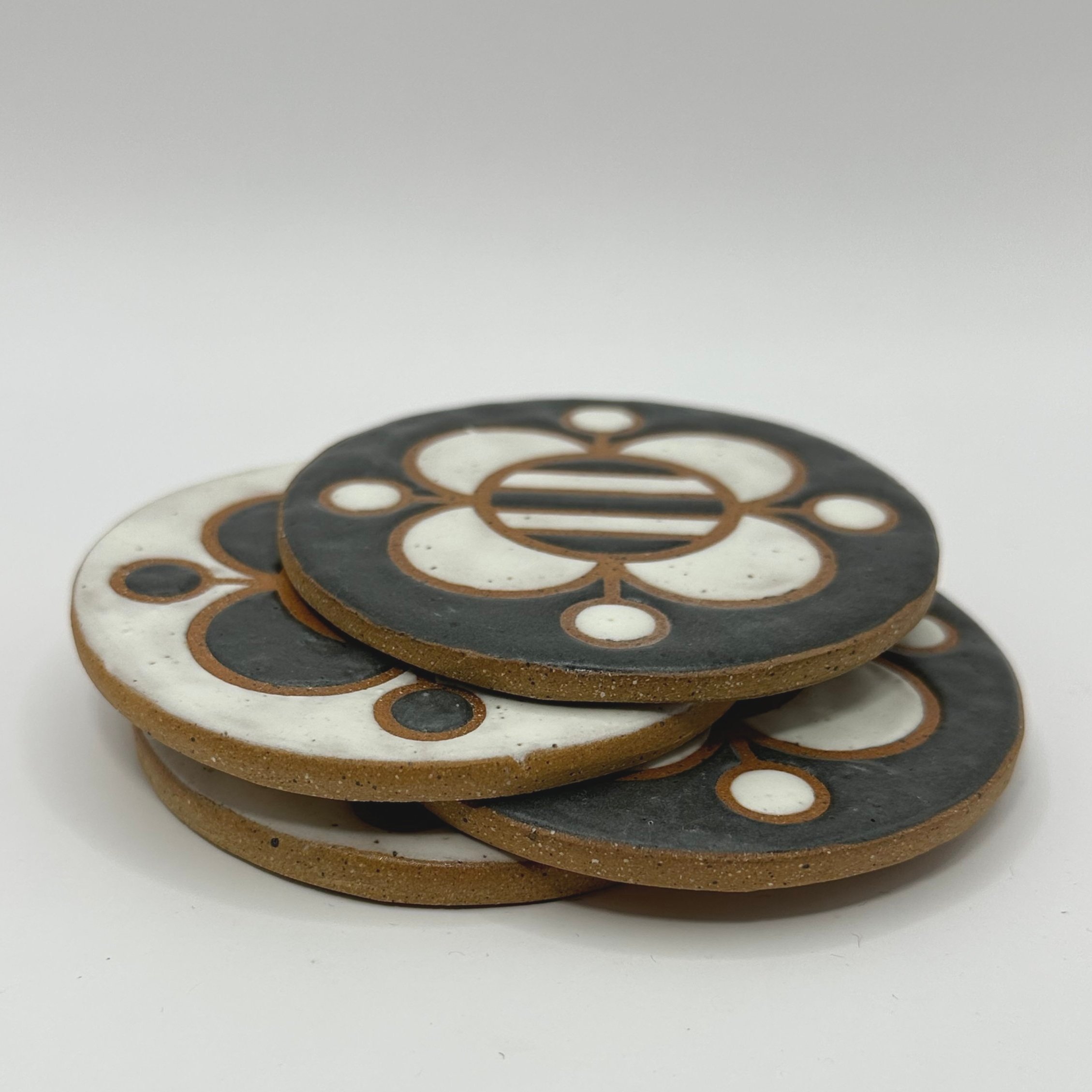 MCM Flower Coasters (set of 4)
