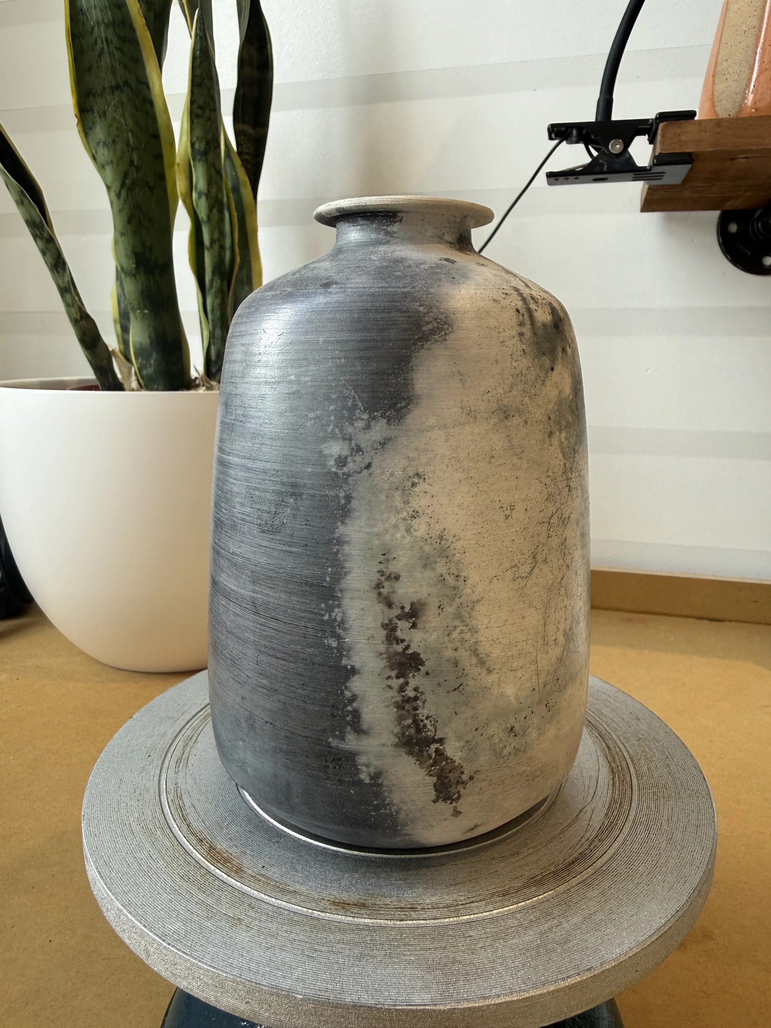 Pit Fired - Bottle Vase - 2