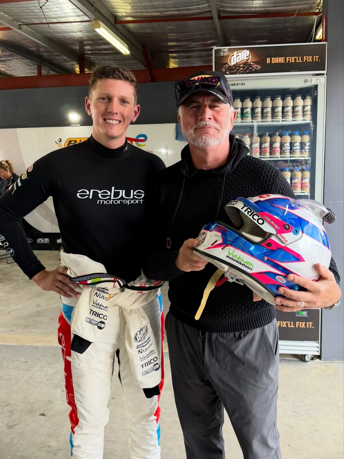 Awesome to take @jase_thatch from VMT for a lap at our ride day, been trying to get him in a Supercar for a while now! Really appreciative for his support from Super2 through to main game so very cool to get him in the car finally 😁 Check out @vietn