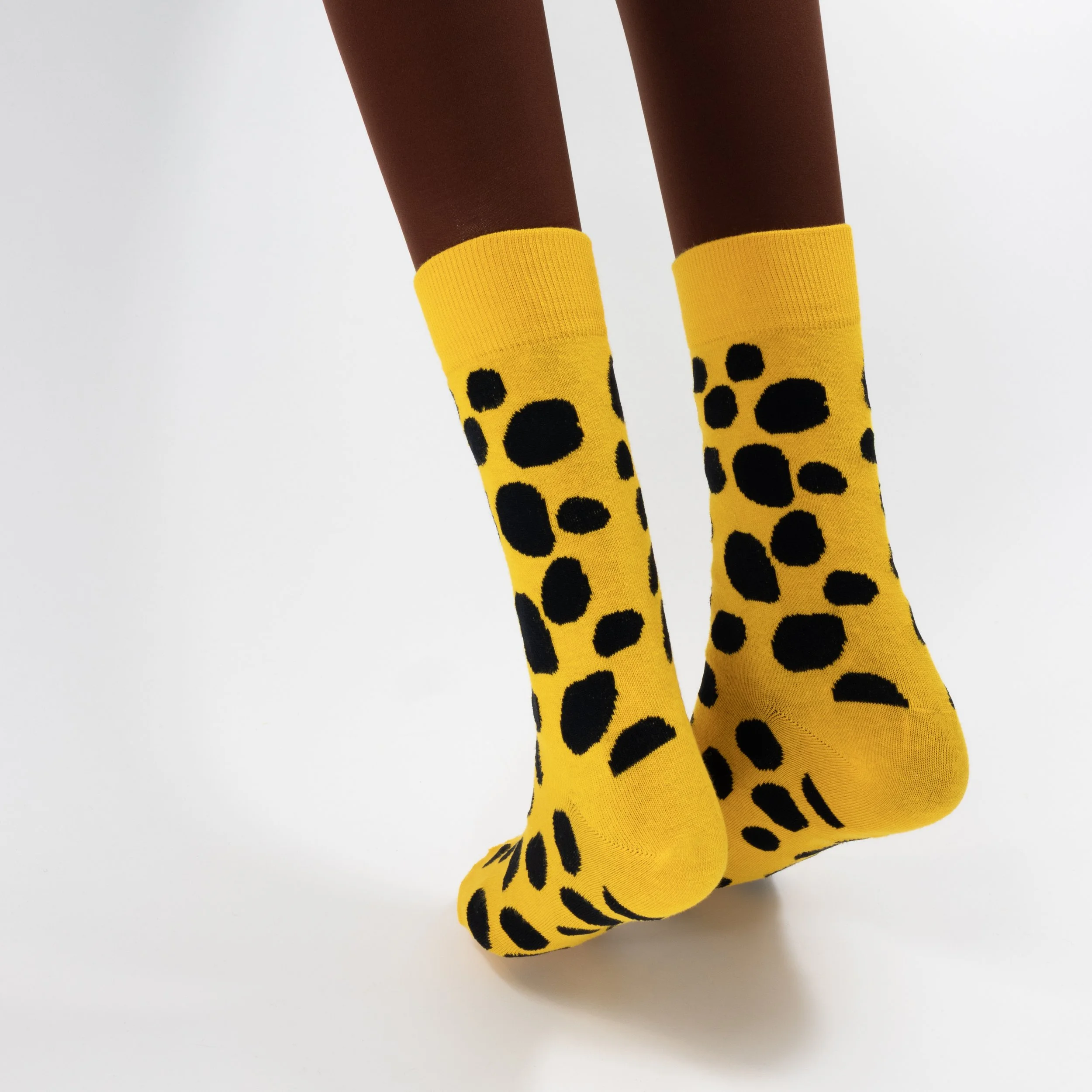 LEOPARD  -  YELLOW CREW SOCK
