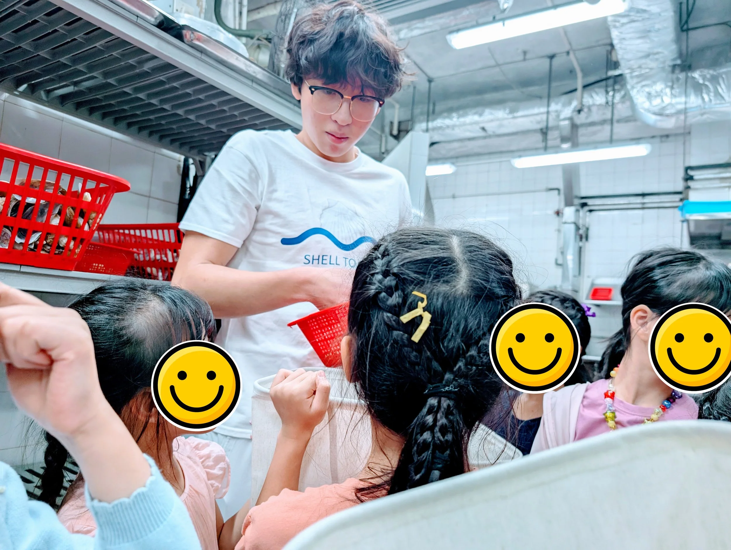 Back of the house restaurant visit with the volunteers.