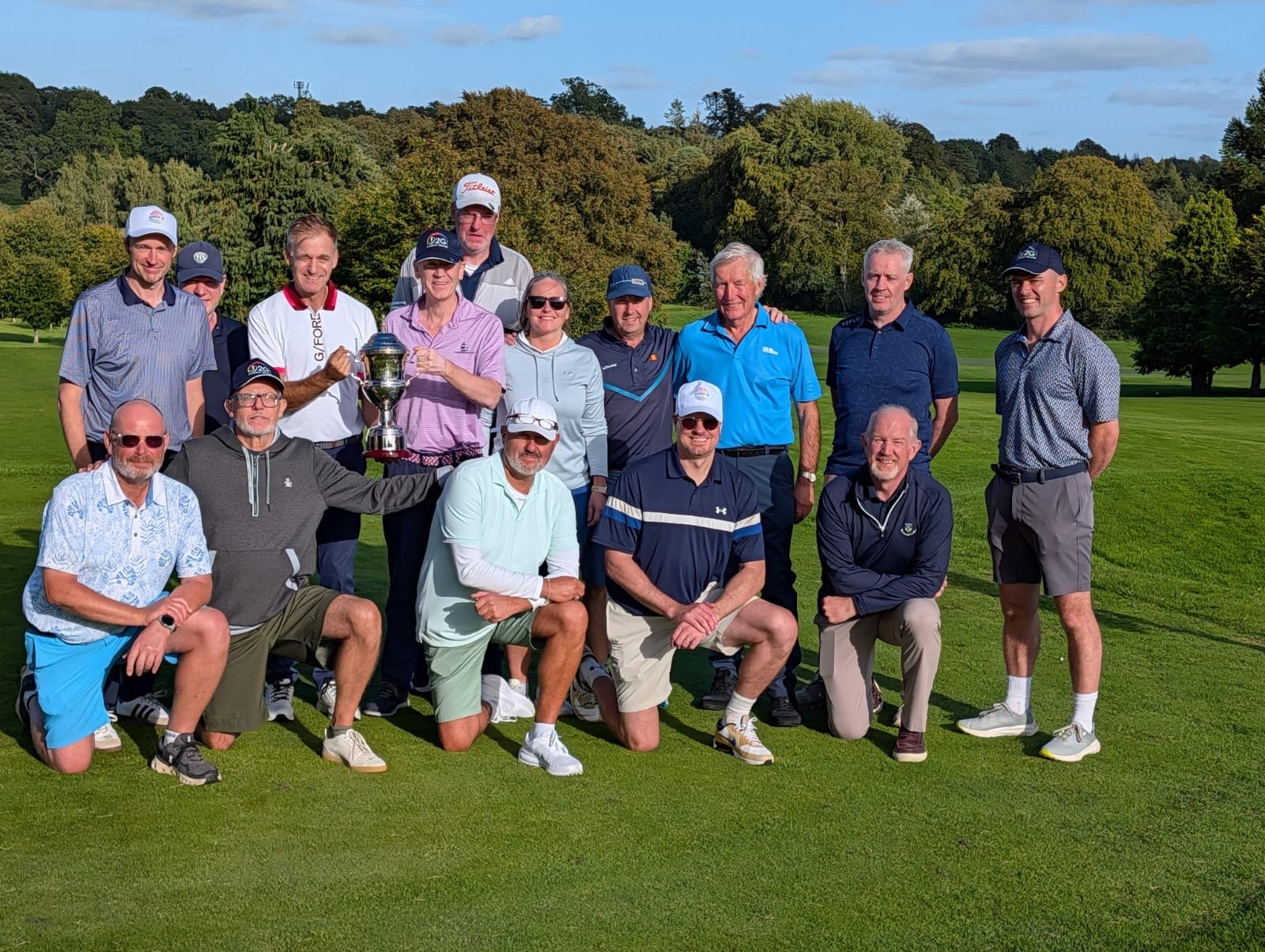 Out2Golf Ireland and Out2Golf UK Teams with the Rainbow Cup trophy