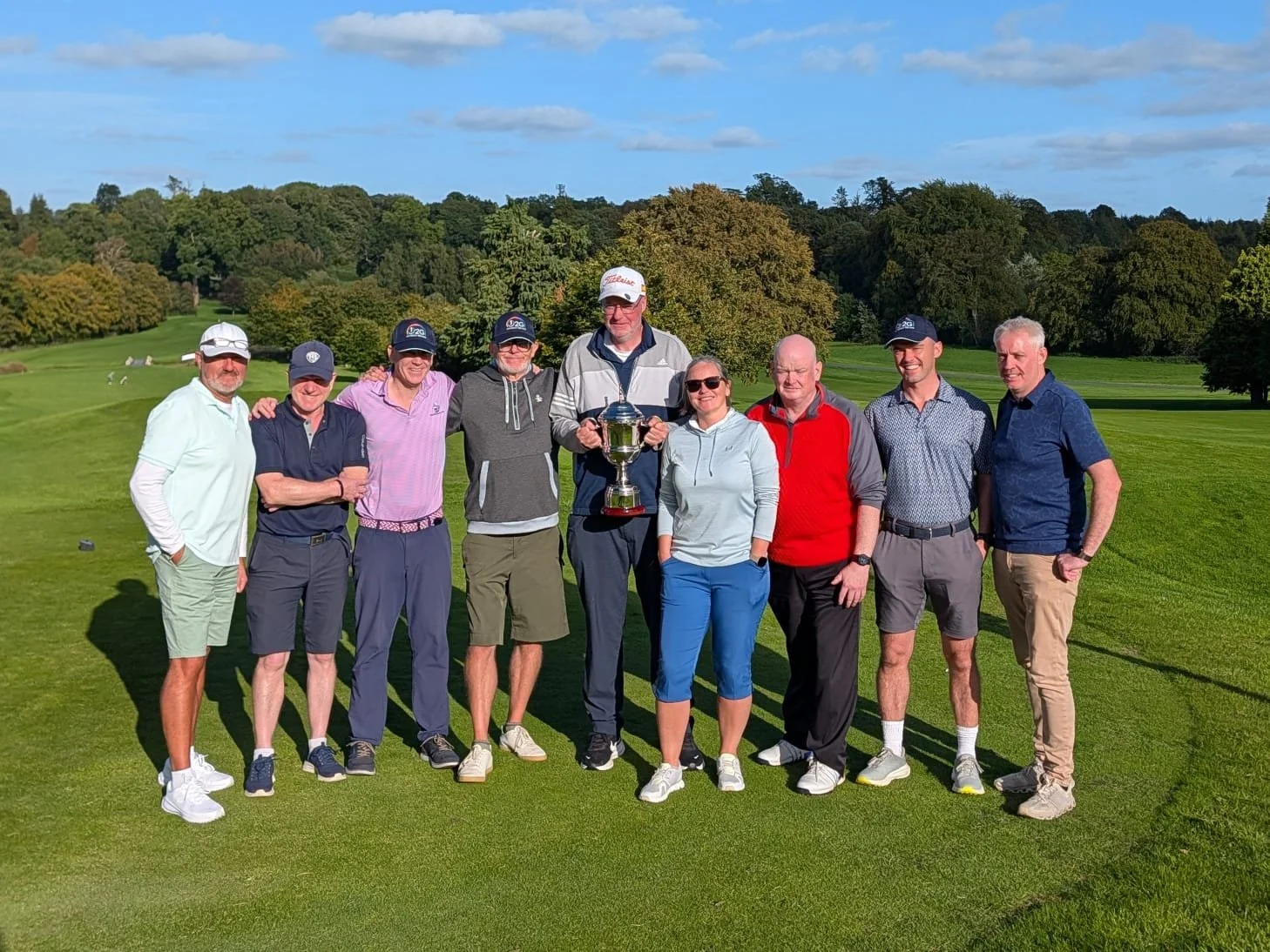 Out2Golf Ireland Team the Rainbow Cup trophy