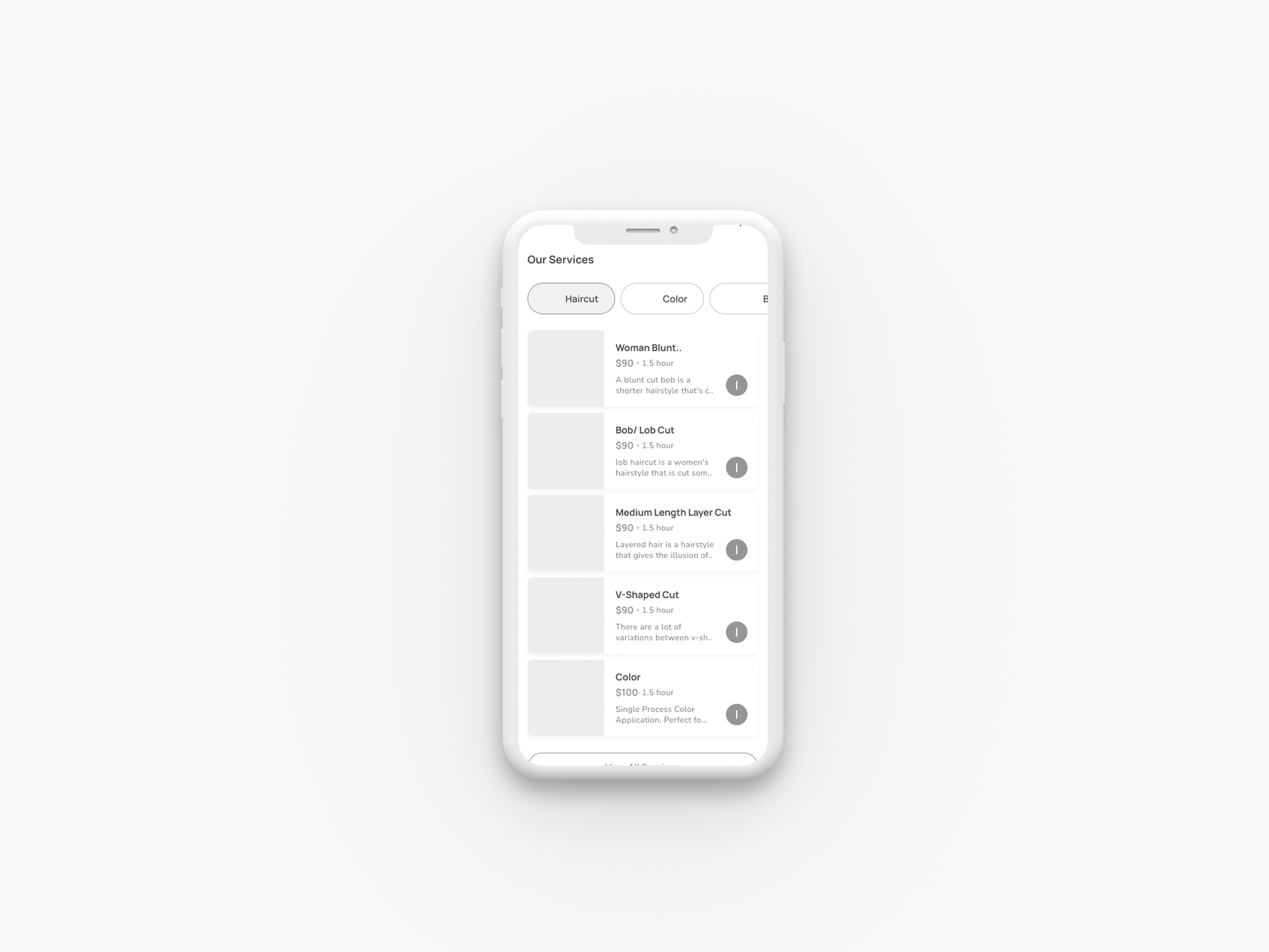 Scroll: Service Screen