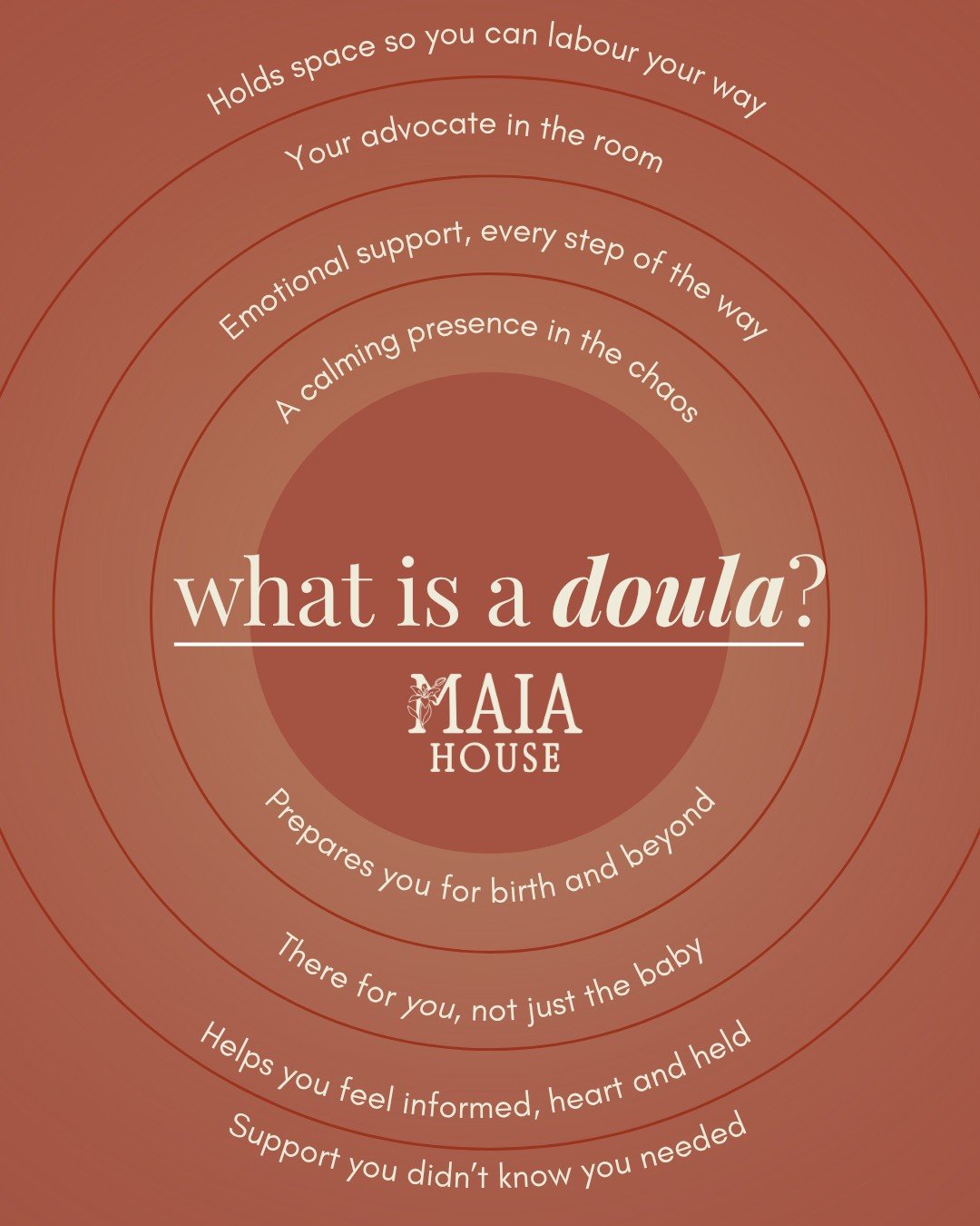 From the moment you discover you&rsquo;re pregnant, a MAIA doula becomes your steady presence on this journey, collaborating seamlessly with mother-centric OBGYNs and birth care providers to ensure your care is entirely focused on you. 

At MAIA Hous