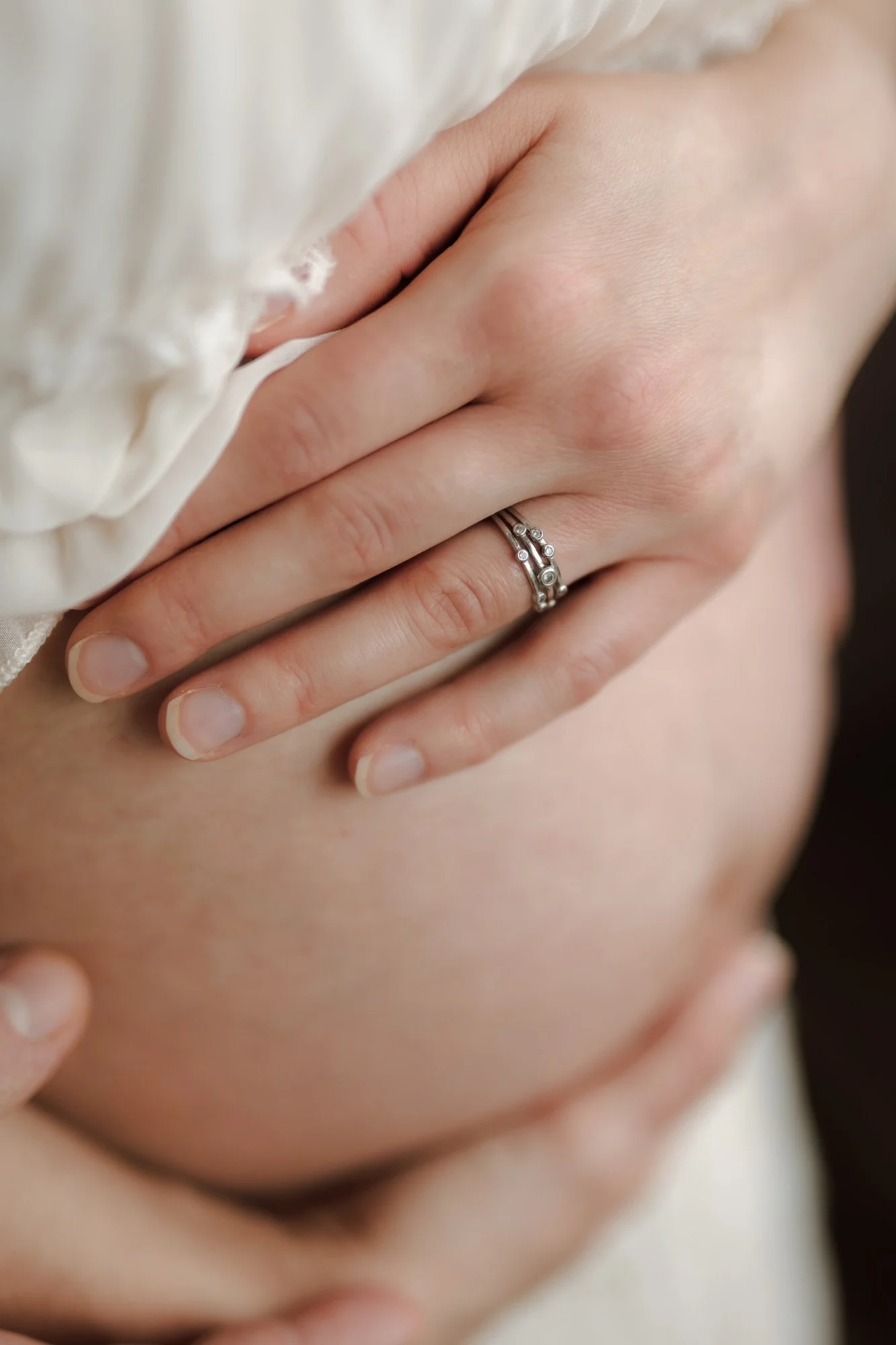 Detail těhotenského bříška