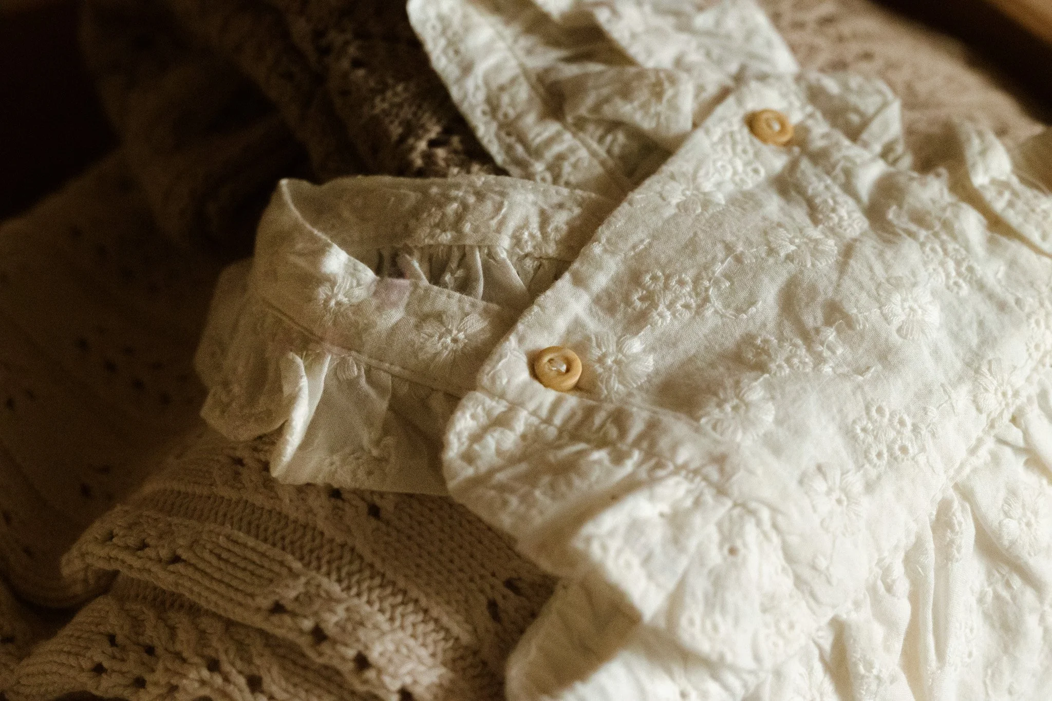 klientský šatník - newborn focení