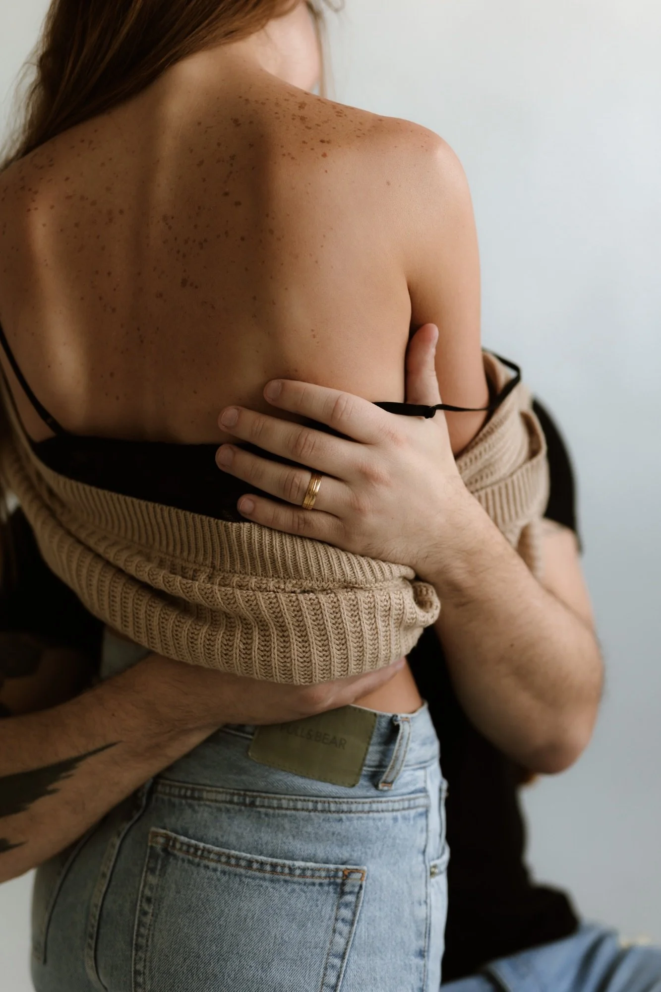 Intimní párové focení v ateliéru