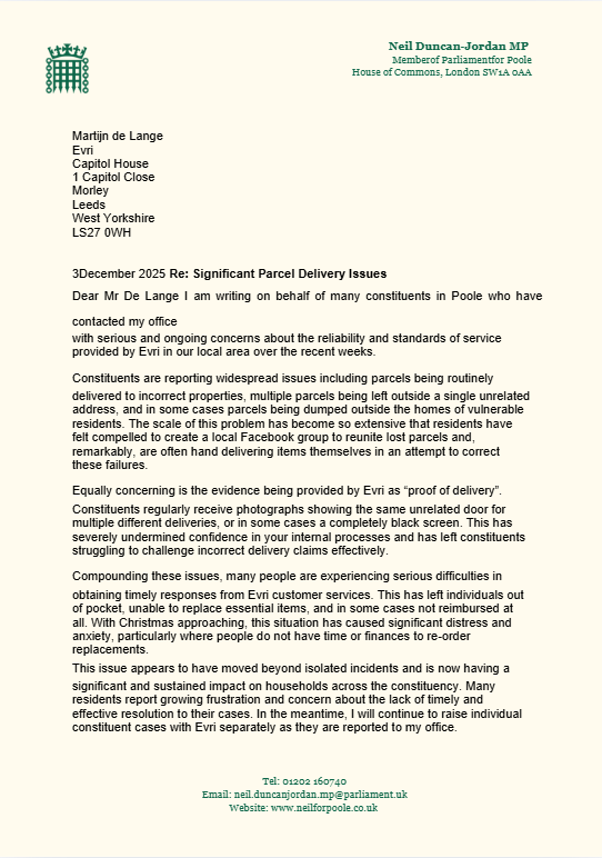 Addressing Evri’s Parcel Delivery Problems