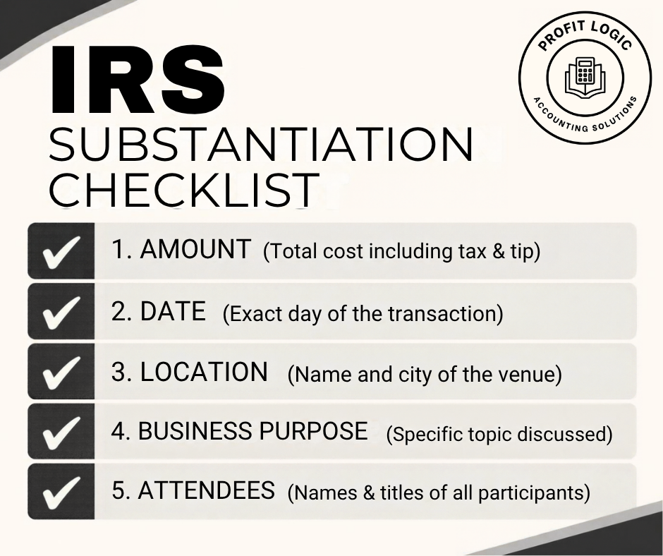 business meal deduction checklist