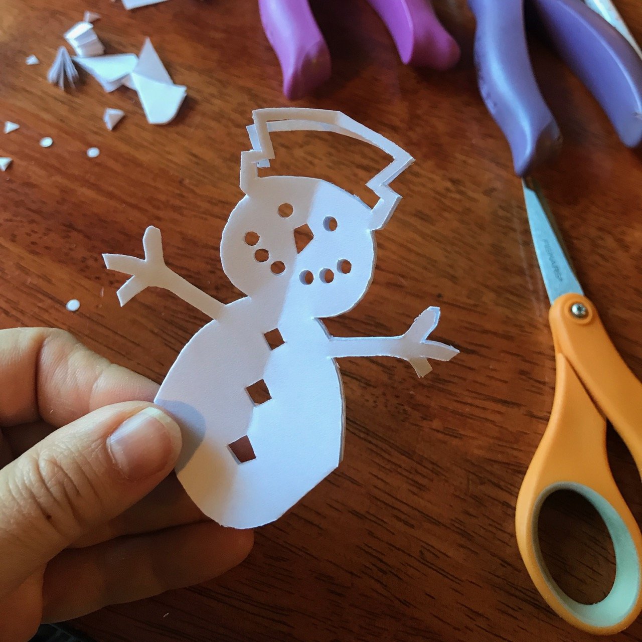 How to make a snowman paper snowflake — Paper Snowflake Art How to make a snowman paper snowflake — Paper Snowflake Art