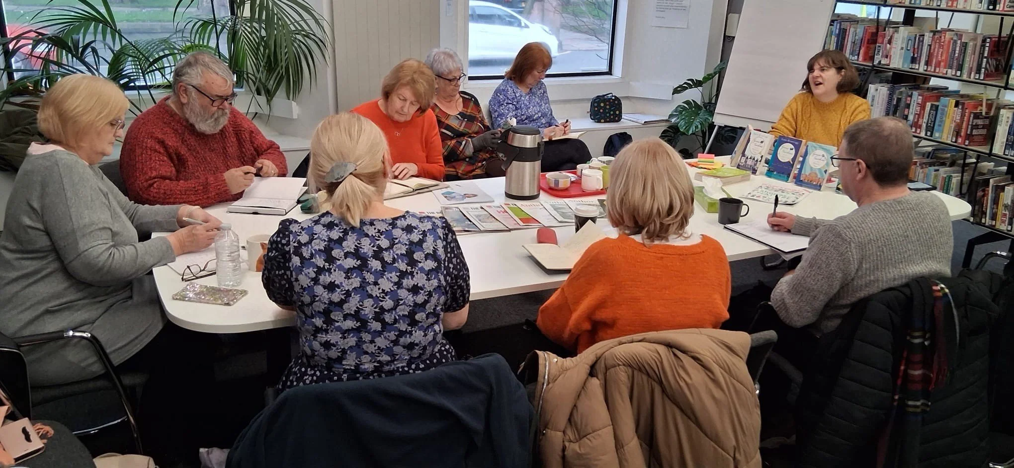 Author Susan Brownrigg at Leigh Library as part of the Healthy Arts Wellies and Words events
