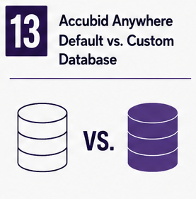 Accubid Anywhere Default Database vs. a Developed Database