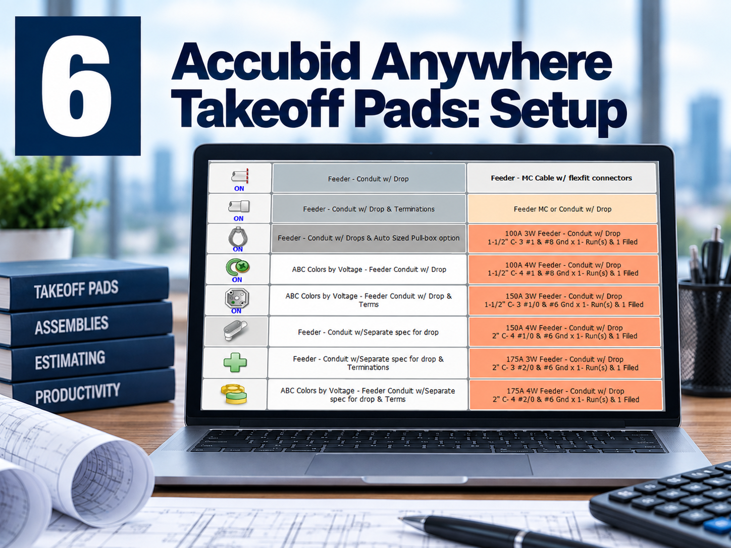 How Do You Create and Use Takeoff Pads in Accubid Anywhere?