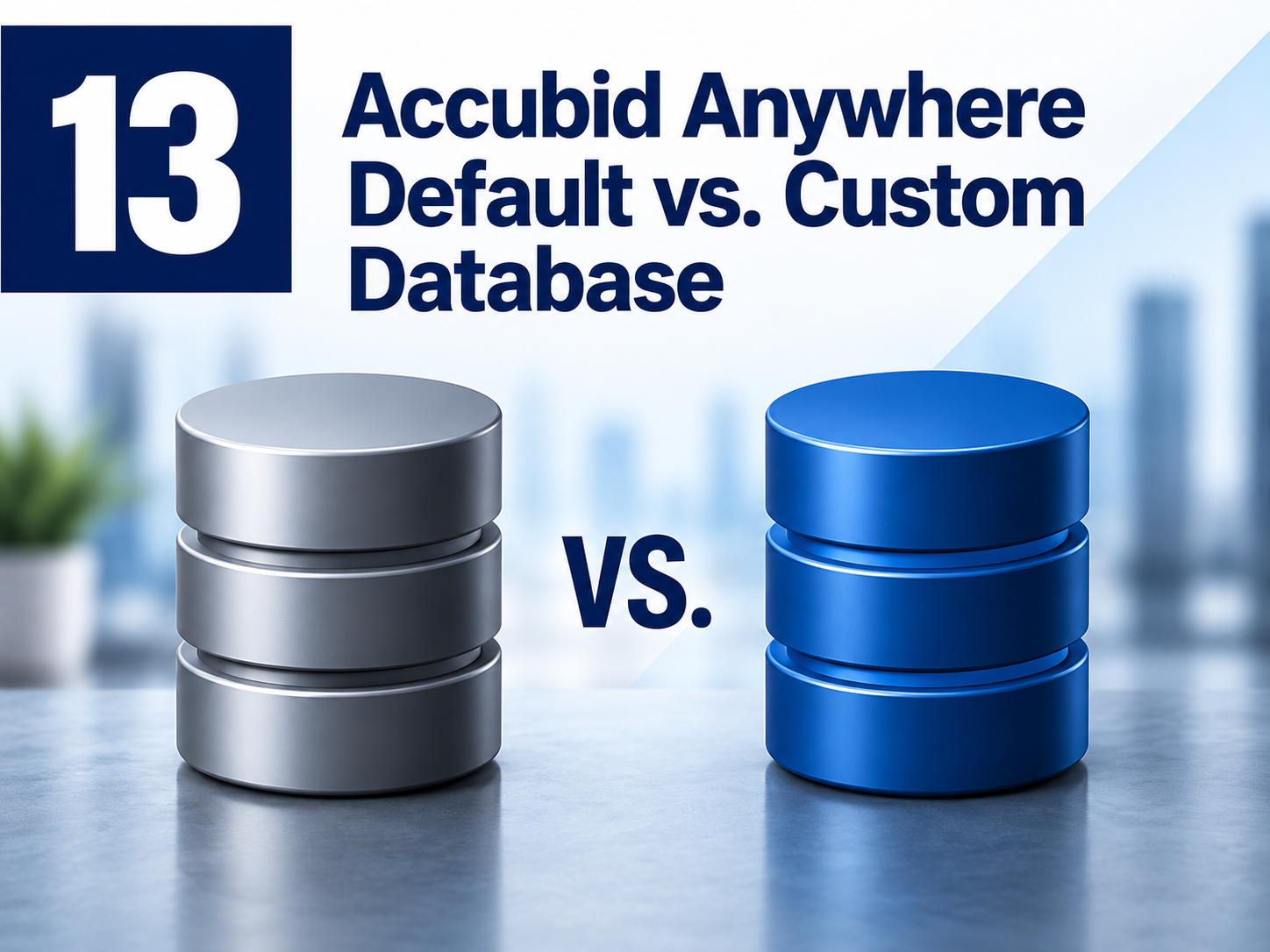 Accubid Anywhere Default Database vs. a Developed Database