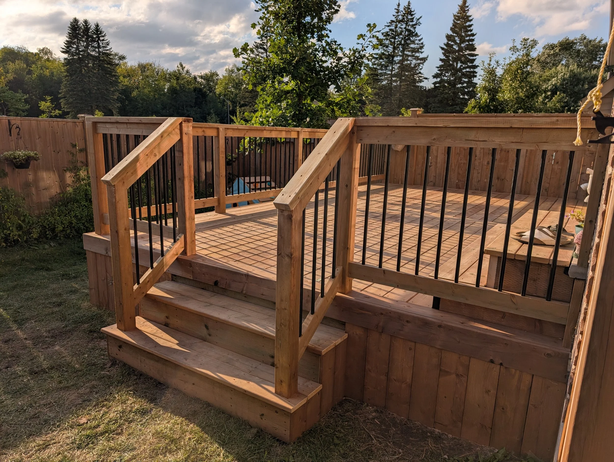 Raised Deck with Railing