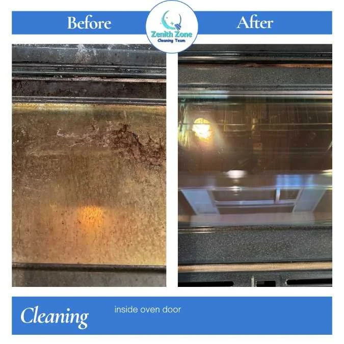 cleaning team cleaning inside oven for moving cleaning services in Burnaby