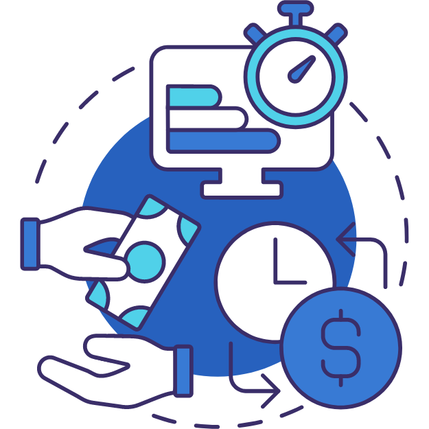 hands and clocks illustrating hourly billing