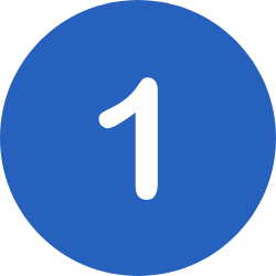 1 in a blue circle