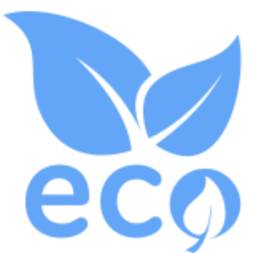 blue eco cleaning with two blue leaves above