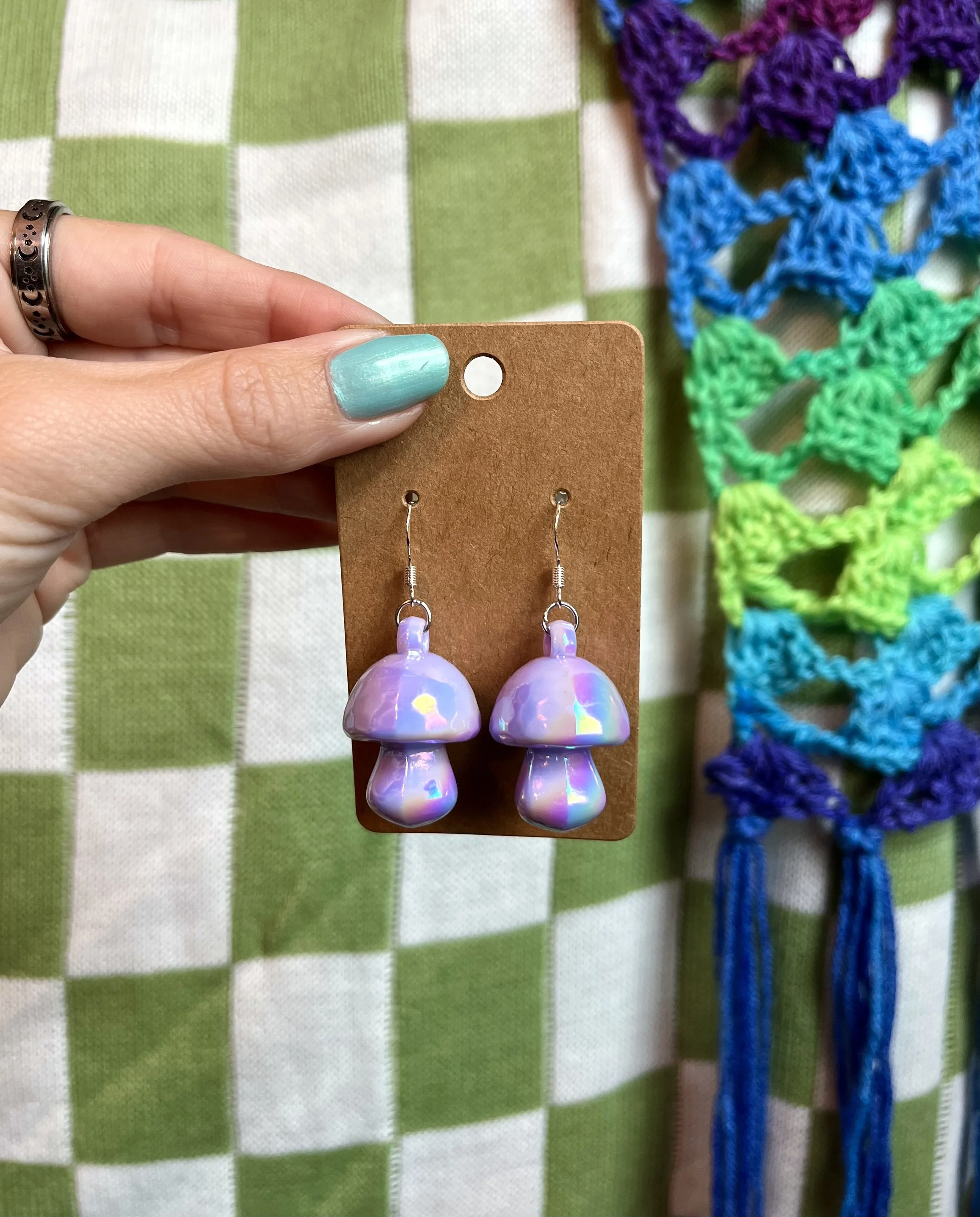 Purple Iridescent Mushrooms