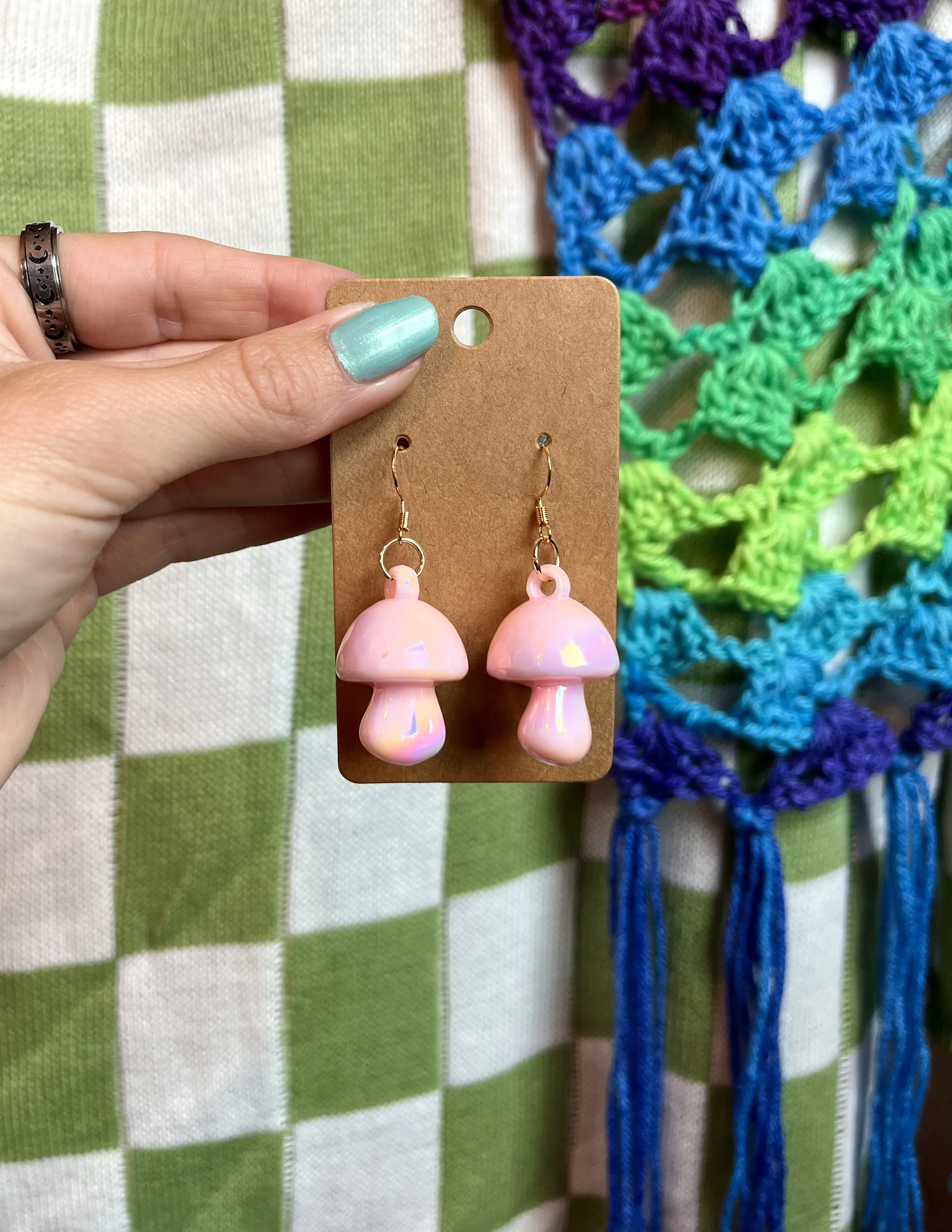 Light Pink Iridescent Mushrooms