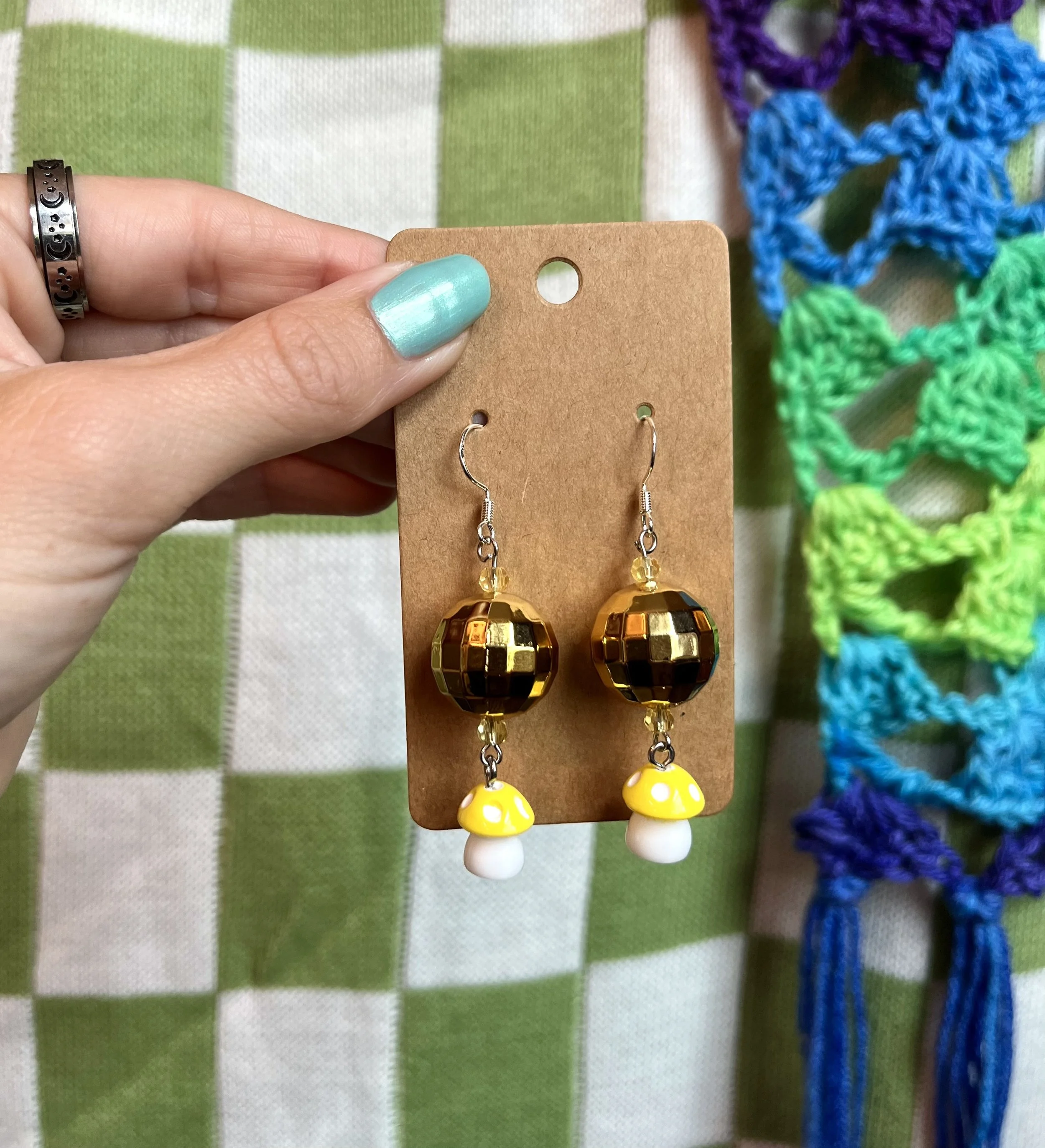 Yellow Disco Mushrooms