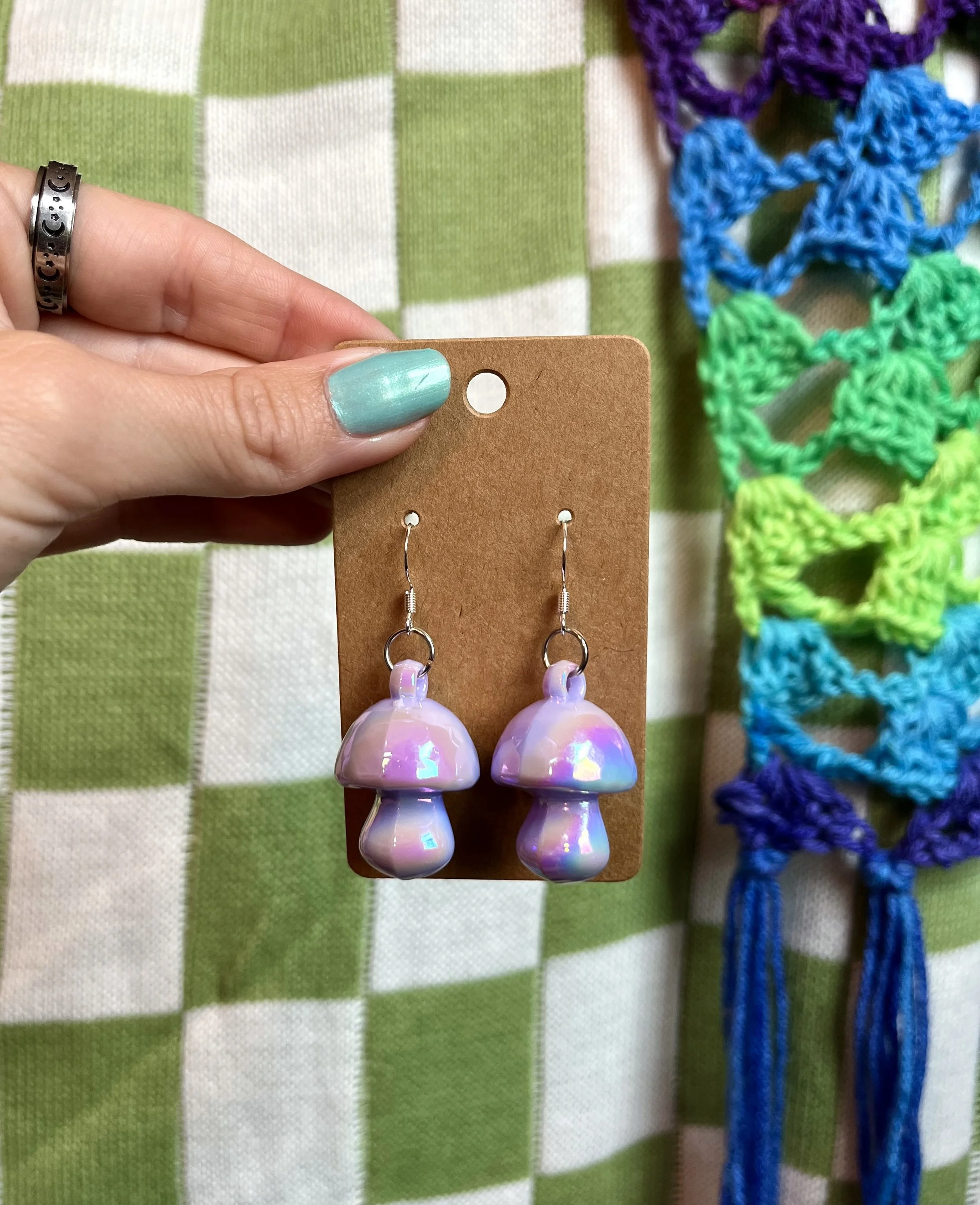 Purple Iridescent Mushrooms