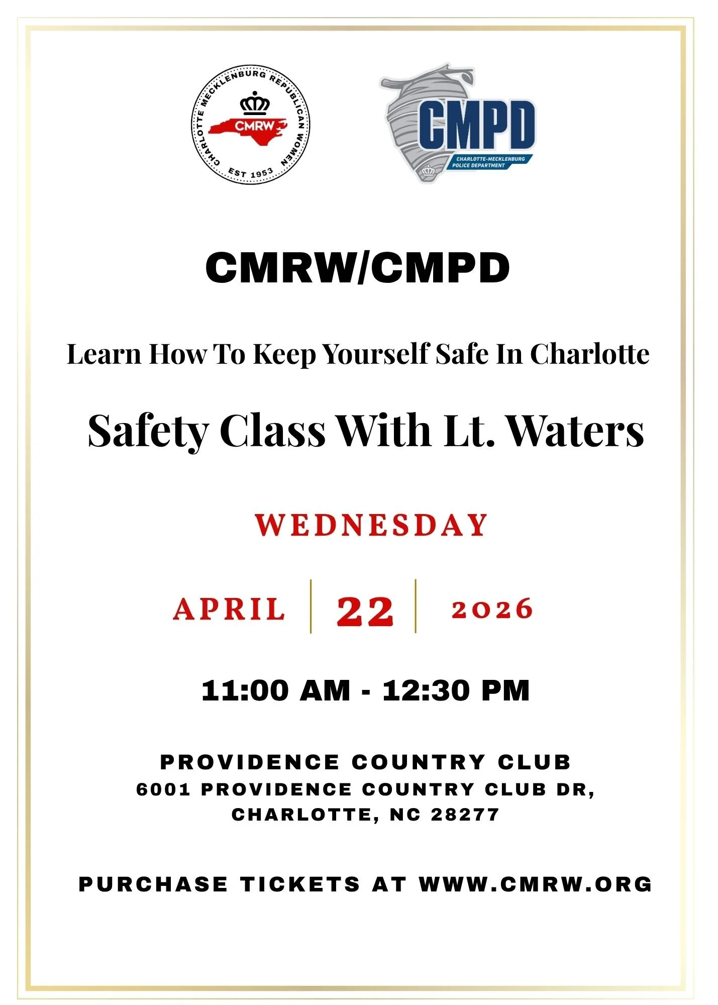 Safety Class with Lt. Waters CMPD