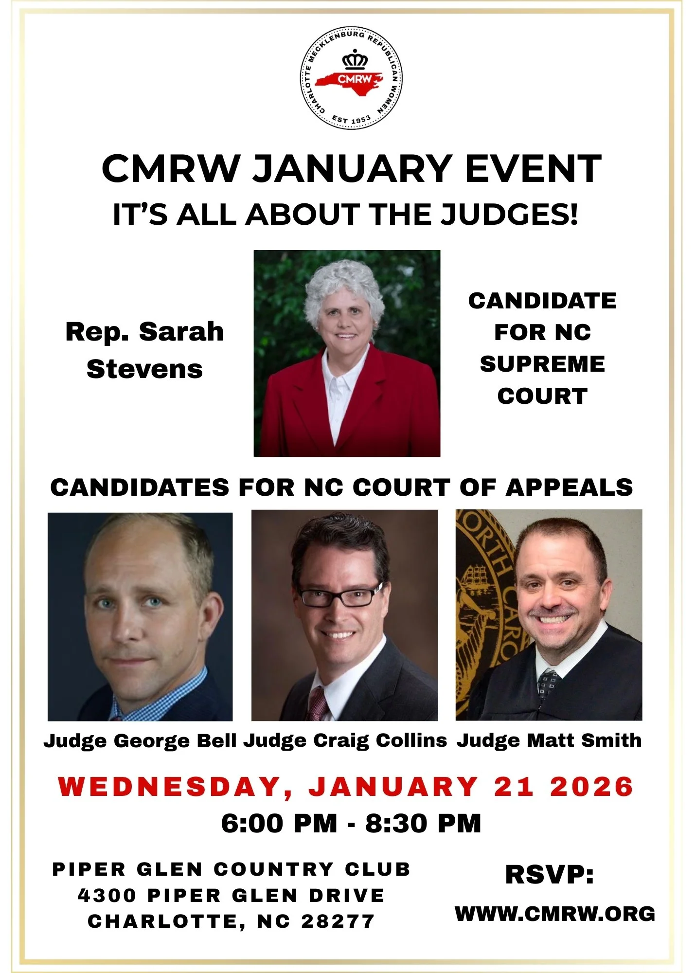 CMRW January Event With Conservative Judicial Candidates