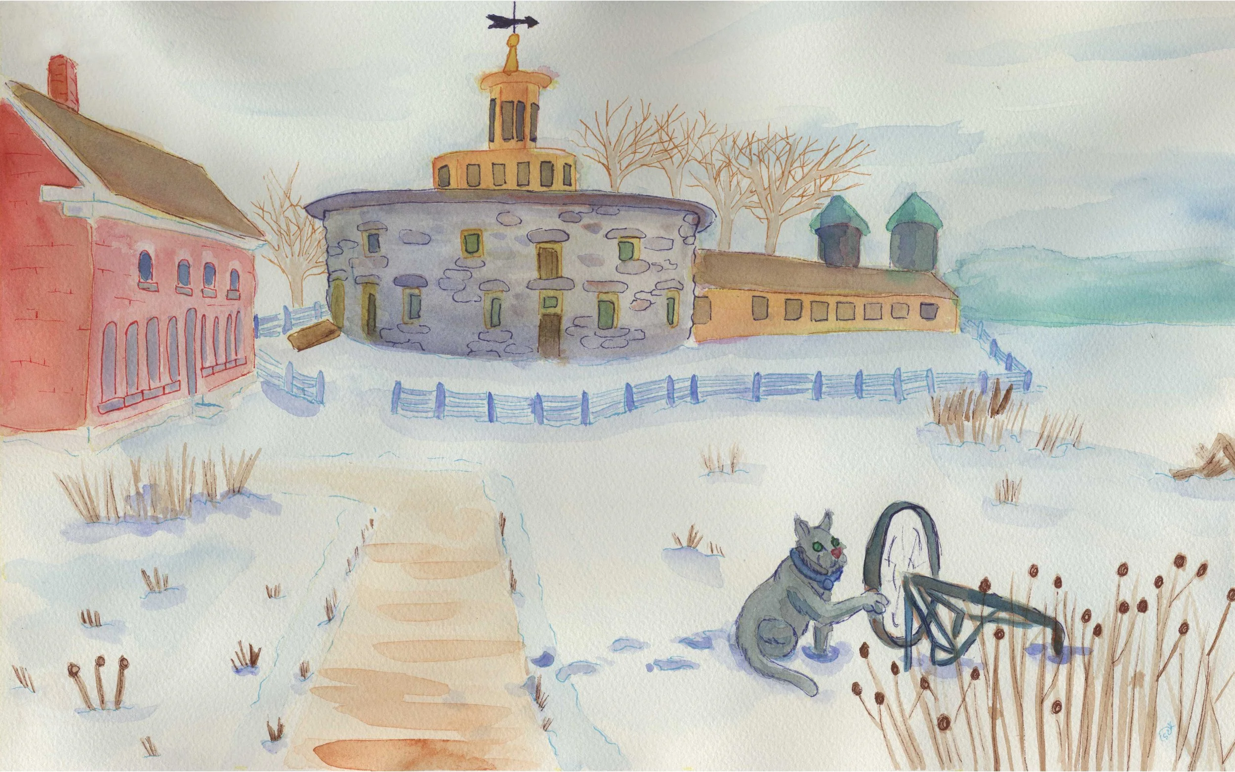 Book spread inspired by a trip to The Berkshires, MA