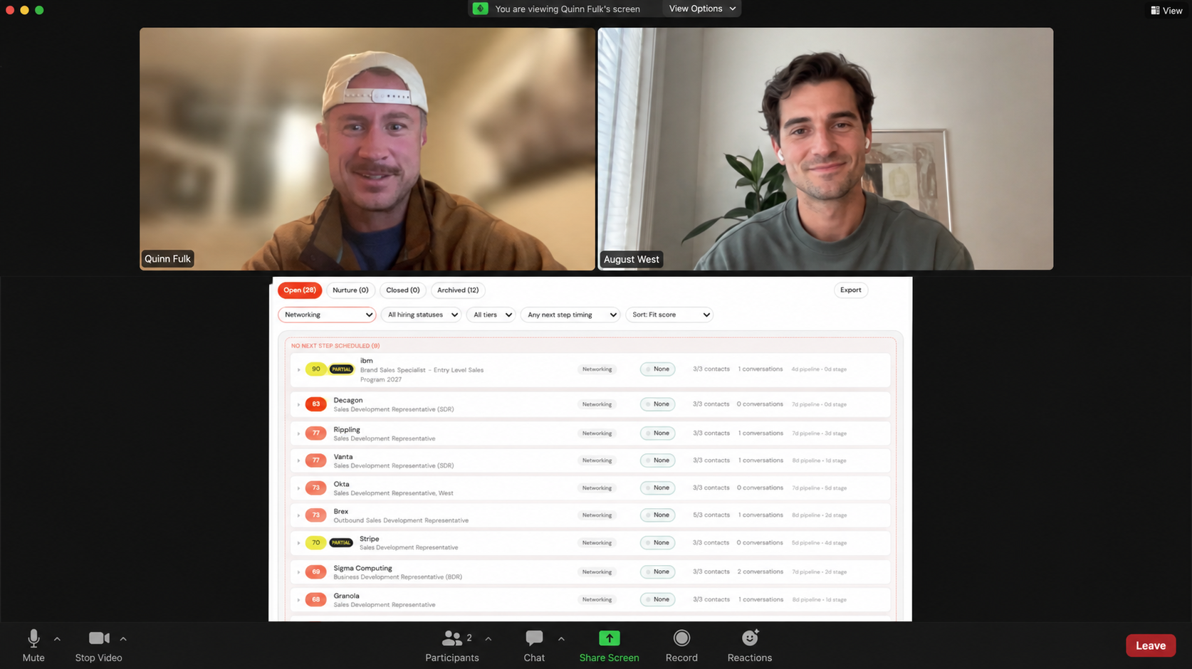 One-on-One coaching session with Quinn Fulk