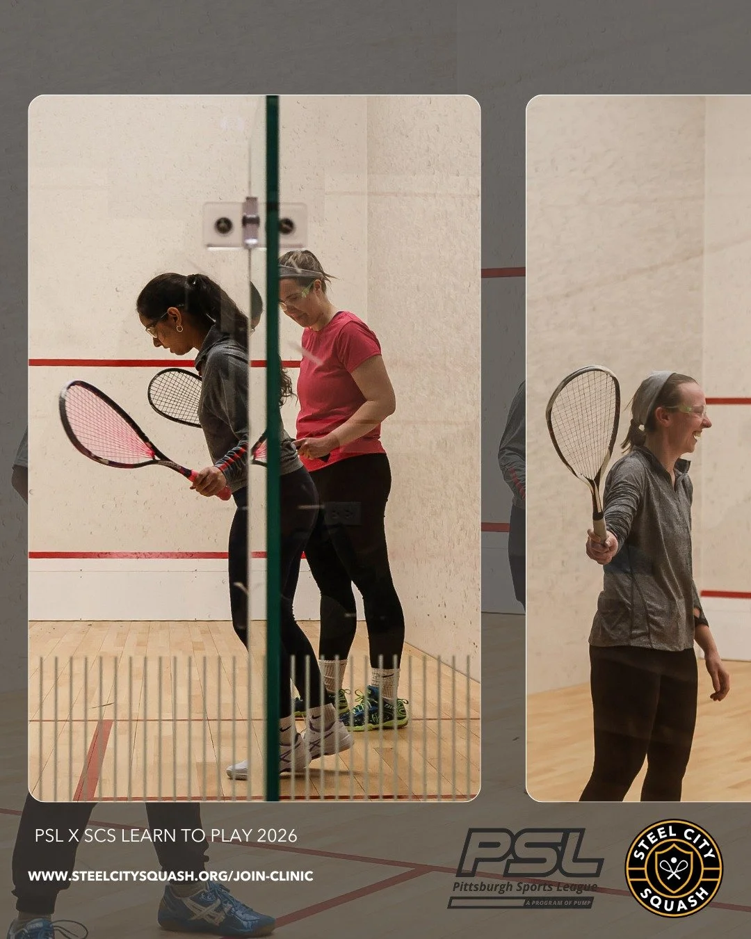 Throwback to our @pump_psl &times; @steelcitysquash Learn to Play event! 🏸

Squash is a fast-paced indoor racquet sport that delivers a full-body workout while challenging your strategy, reflexes, and focus. Use speed, skill, and smart shot placemen
