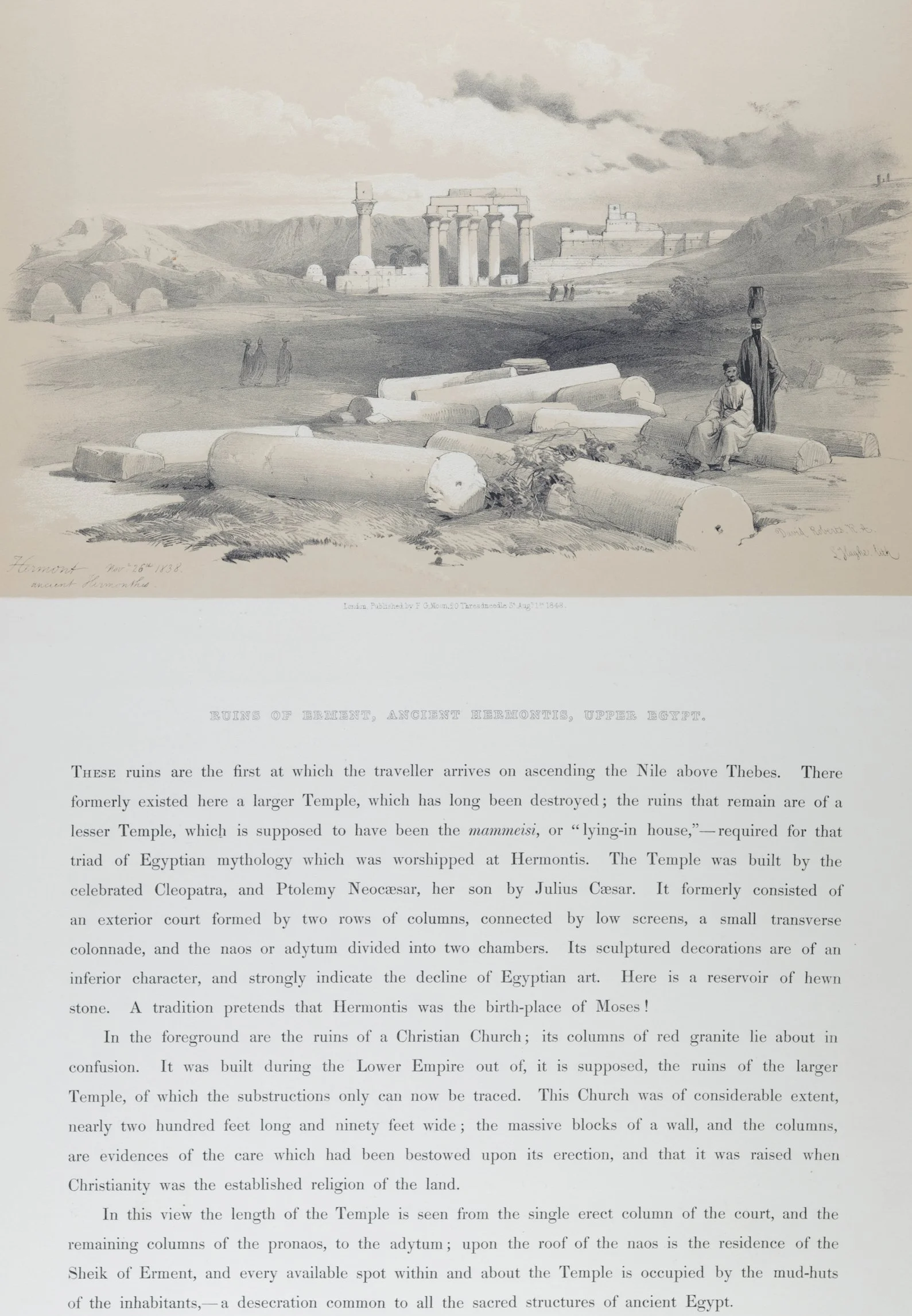 5437B Roberts, Ruins of Erment, Ancient Hermontis, Upper Egypt.jpeg