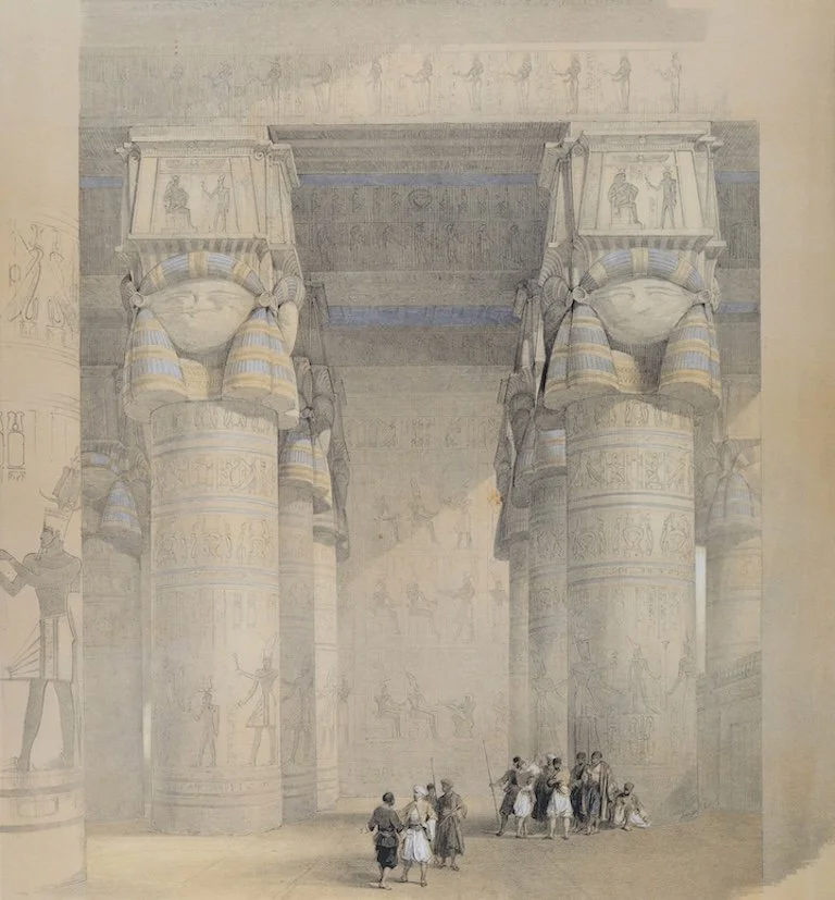 5357B Roberts, View from Under the Portico of the Temple of Dendera.jpeg