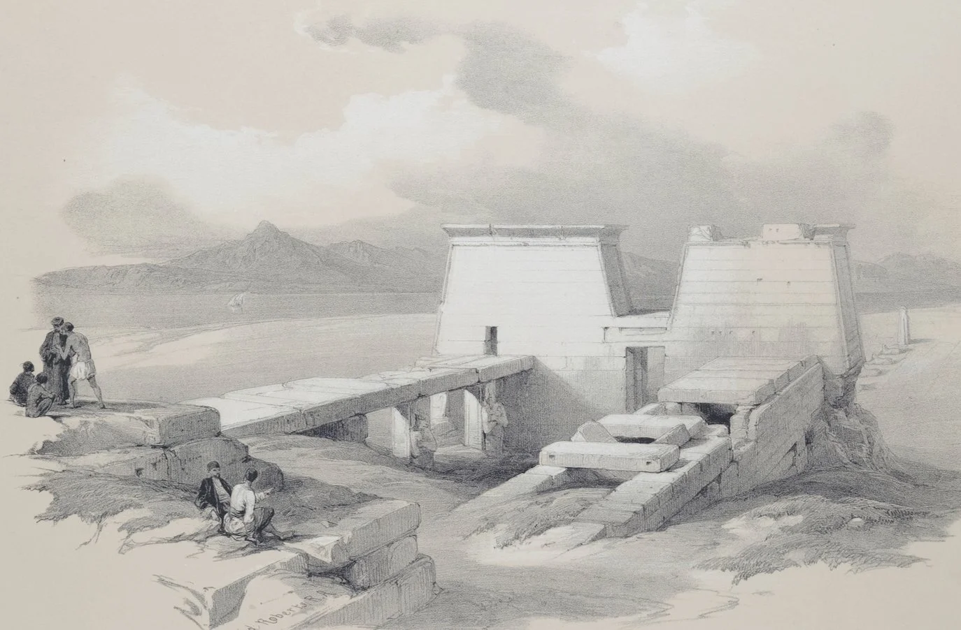 5438C Roberts, Temple of Wady Saboua, Nubia.jpeg