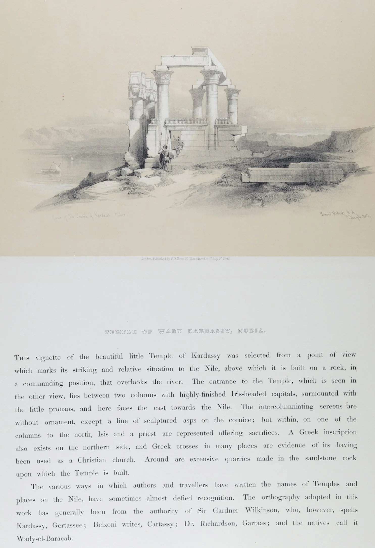 5442B Roberts, Temple of Wady Kardassy, Nubia.jpeg