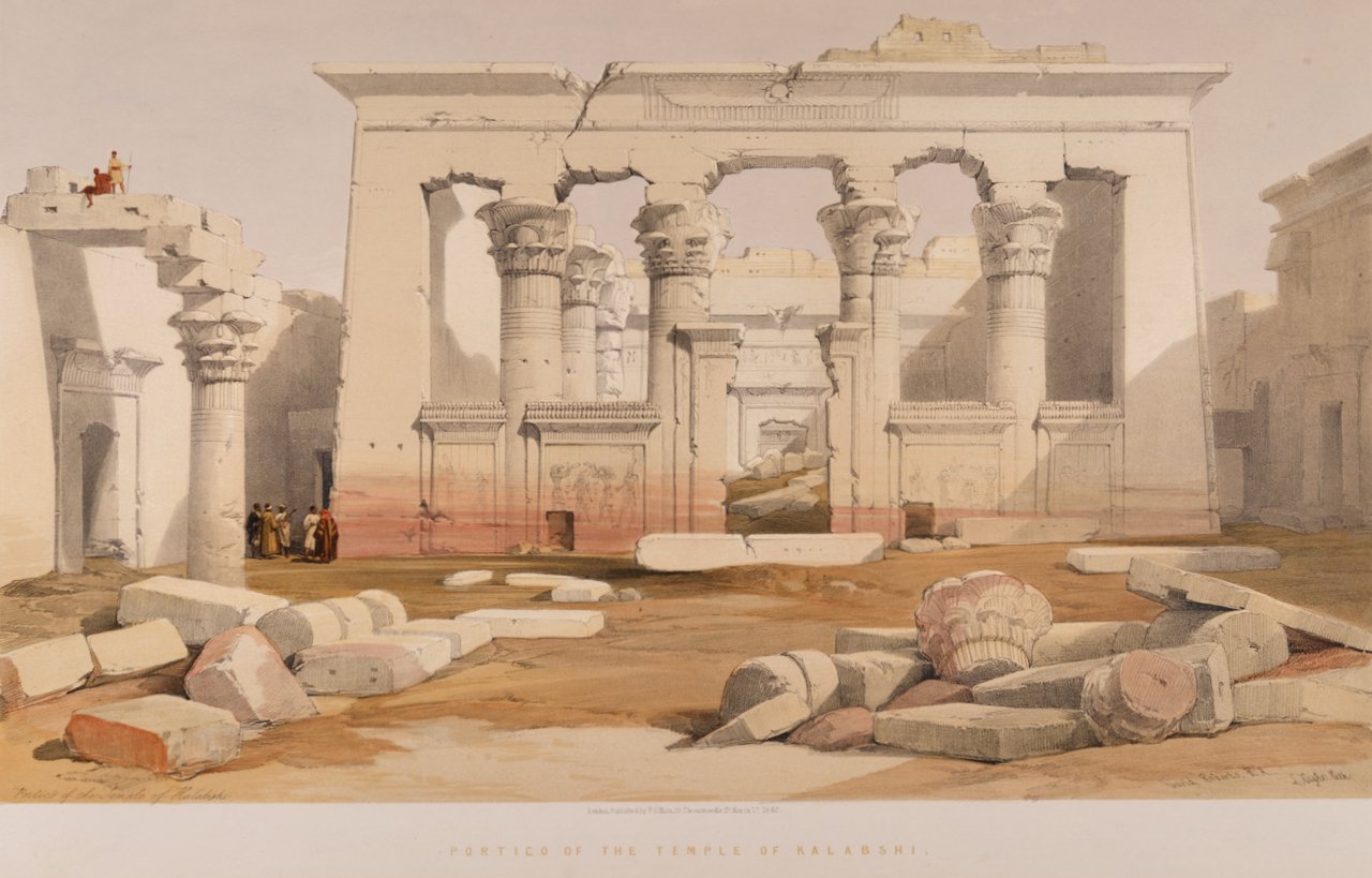 3933A Roberts, Portico of the Temple of Kalabshi.jpeg