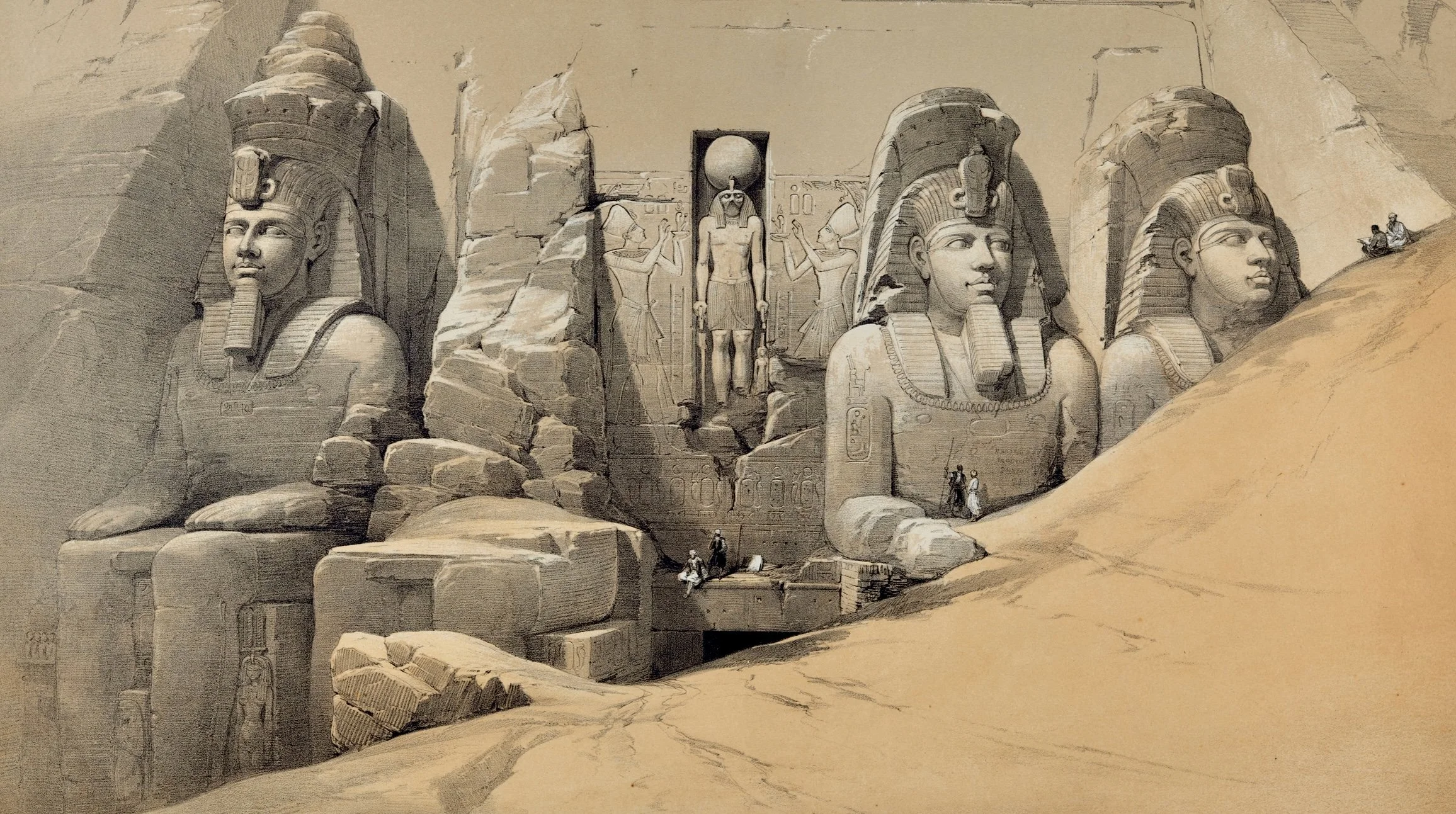 5326B Roberts, Front Elevation of the Great Temple of Aboosimble, Nubia.jpeg