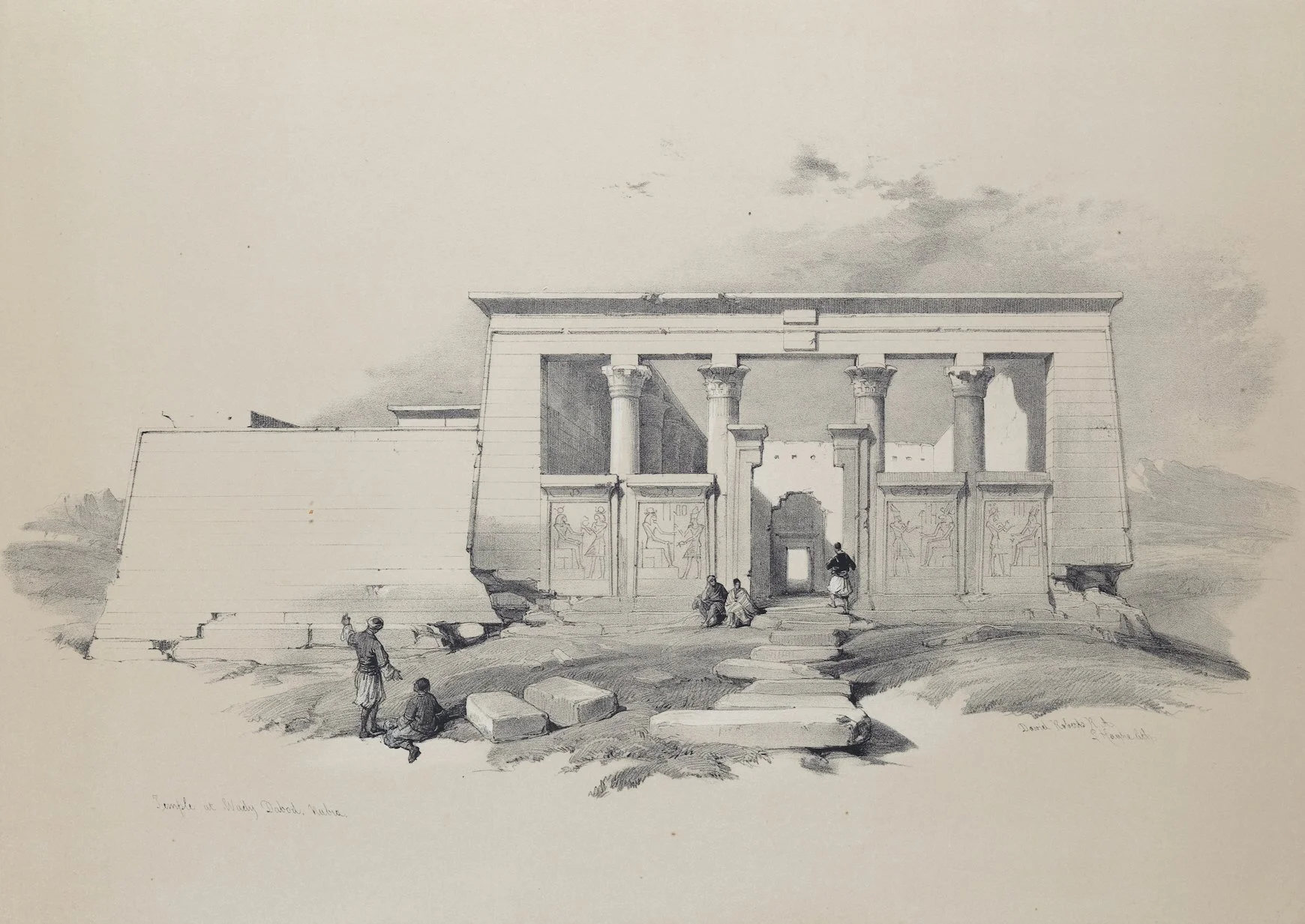 5433A Roberts, Temple of Wady Dabod, Nubia.jpeg