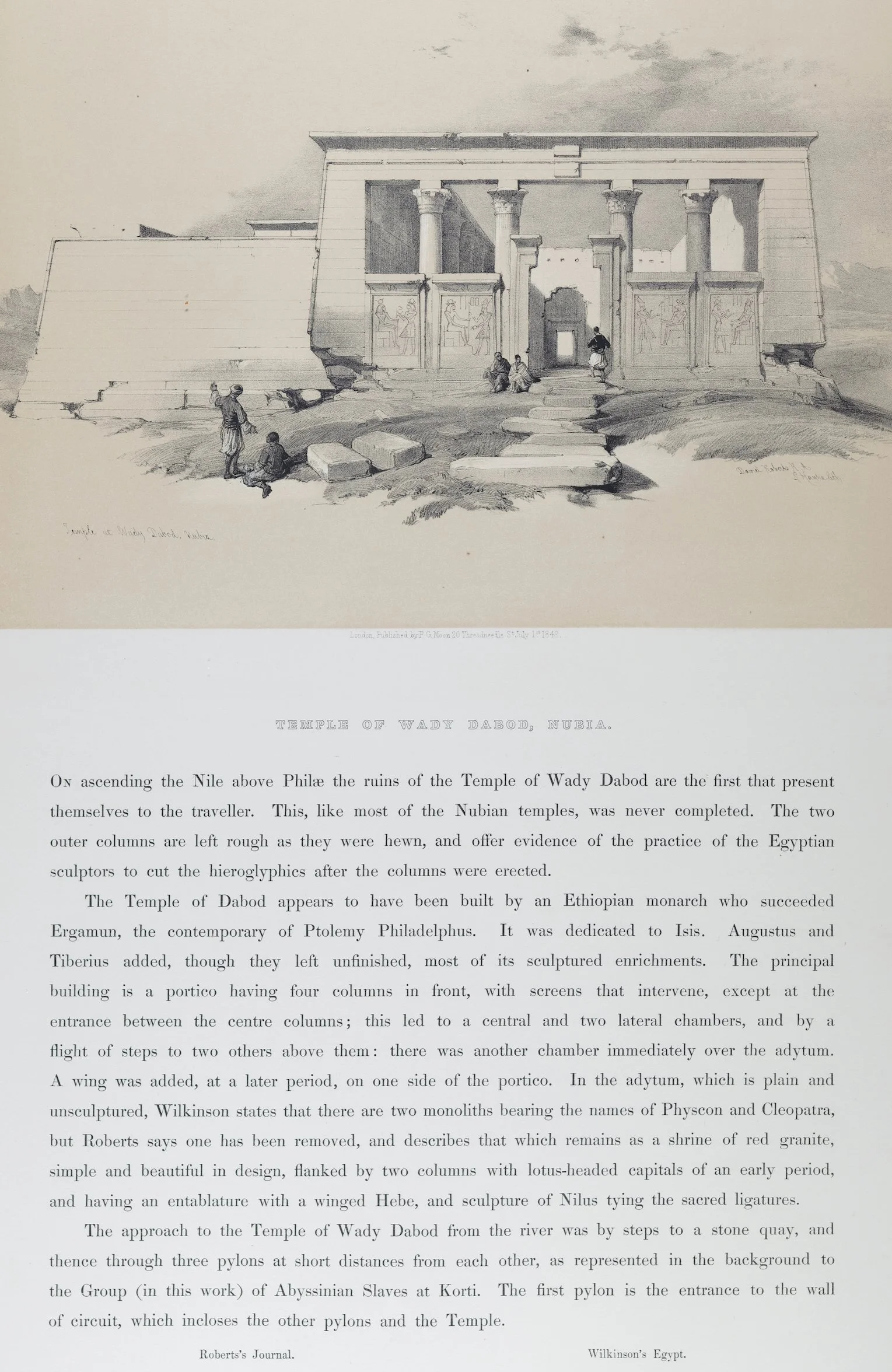 5433B Roberts, Temple of Wady Dabod, Nubia.jpeg